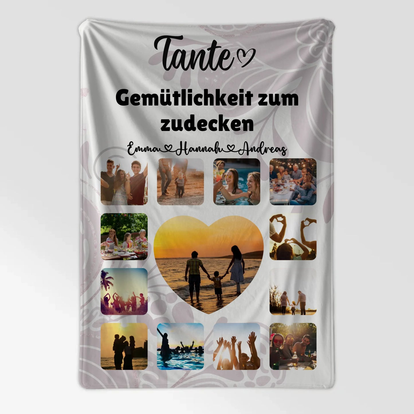 Foto Auf Kuscheldecke Fotocollage mit Schönem Spruch Tante