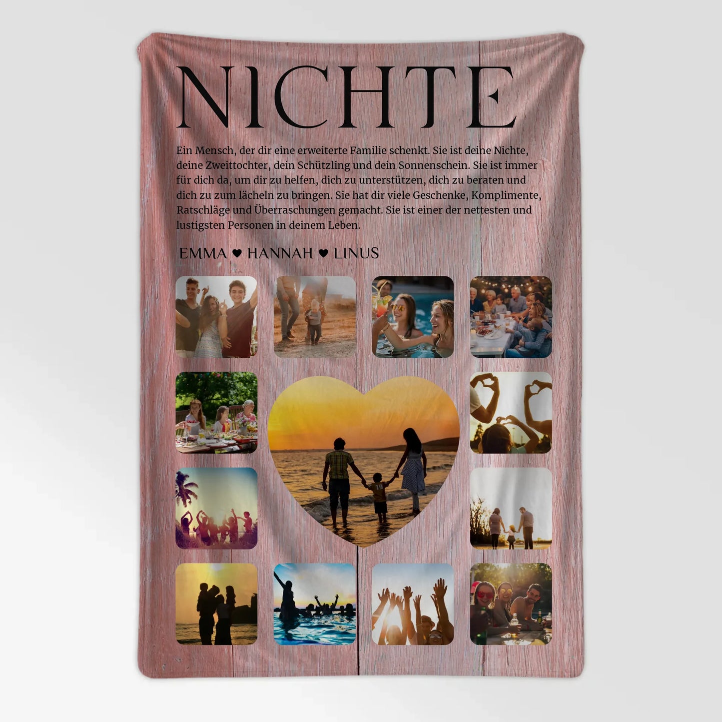 Personalisiert Decke Mit Foto Fotocollage Definition Nichte