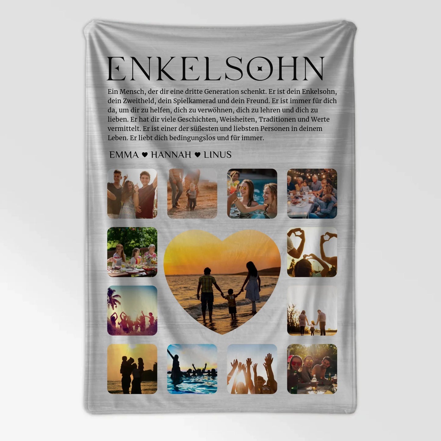 Deine Kuscheldecke Mit Foto Fotocollage Definition Enkelsohn