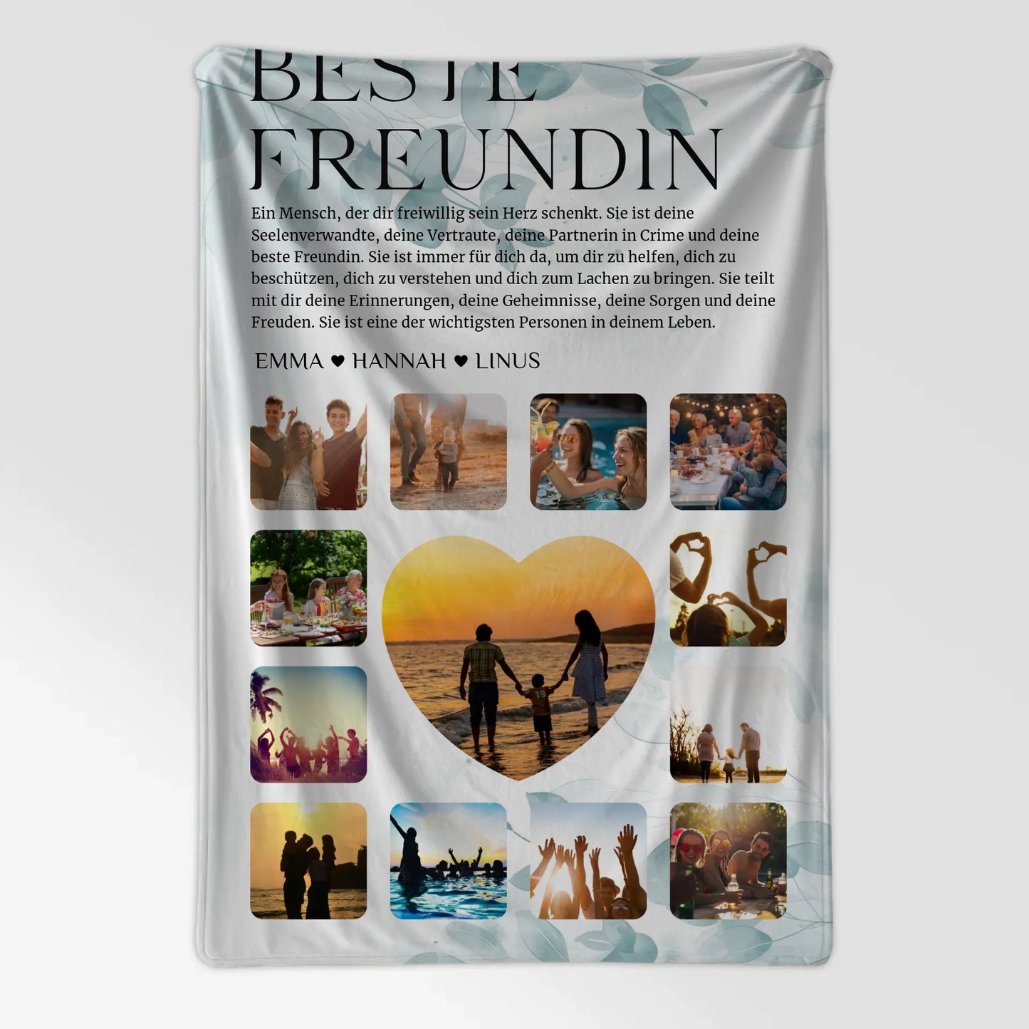 Geschenk Fotodecke Fotocollage Definition Beste Freundin