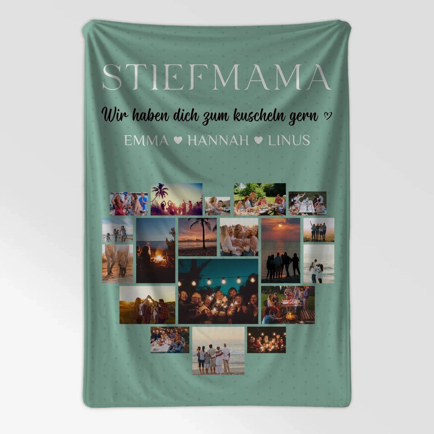 Personalisierte Kuscheldecke Stiefmama Fotocollage Zum Kuscheln gern