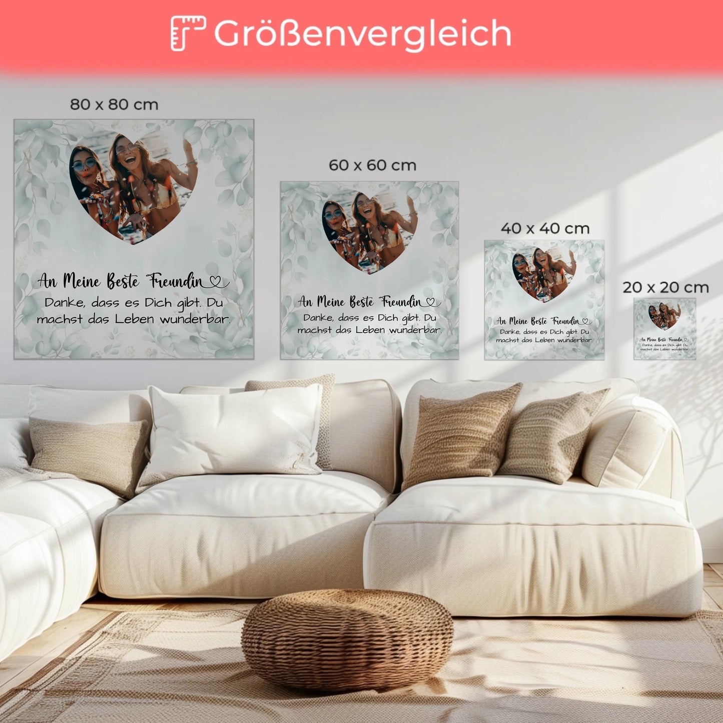 Leinwand personalisiert Beste Freundin Zum Geburtstag