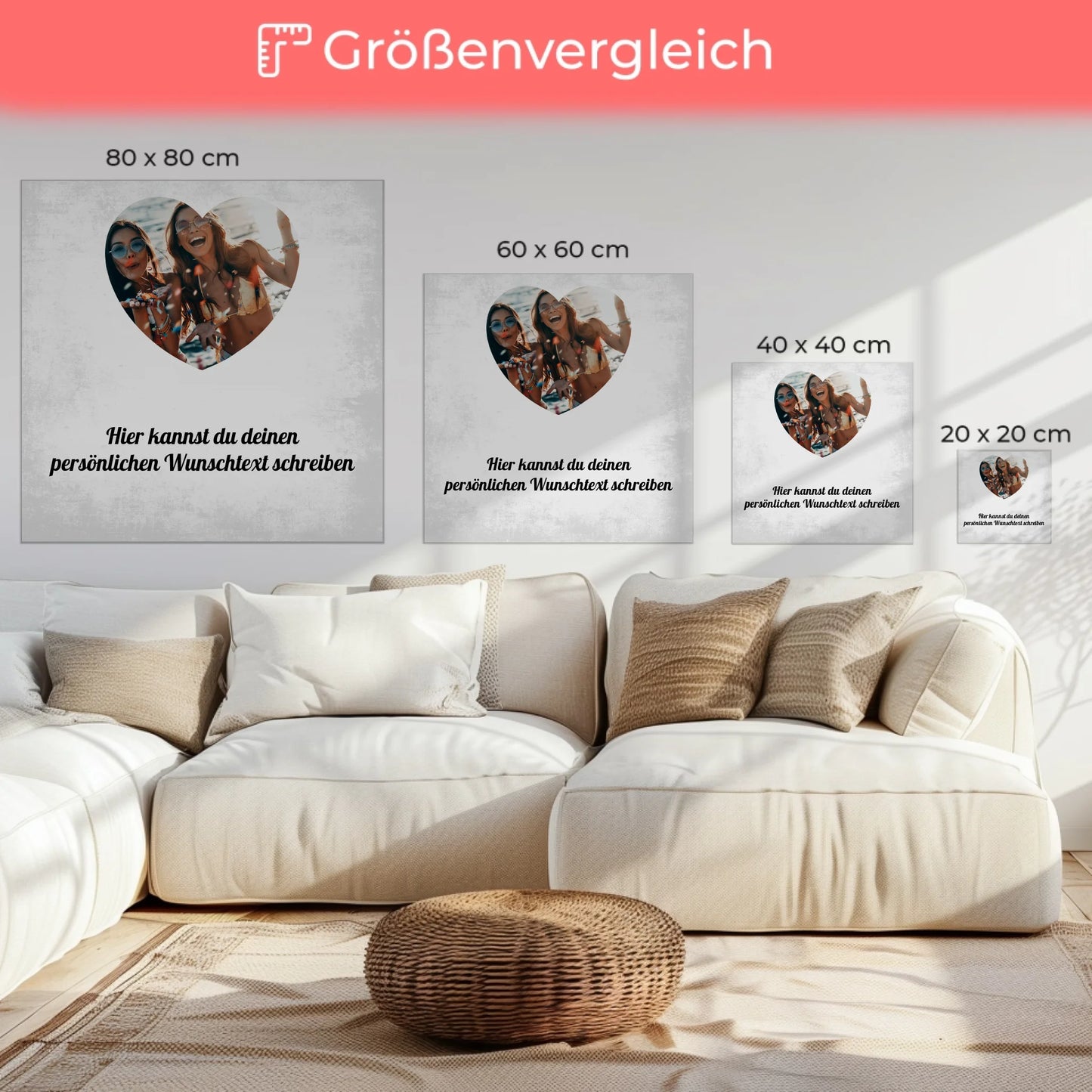 Leinwand personalisiert für Beste Freundin Zum Geburtstag mit Foto