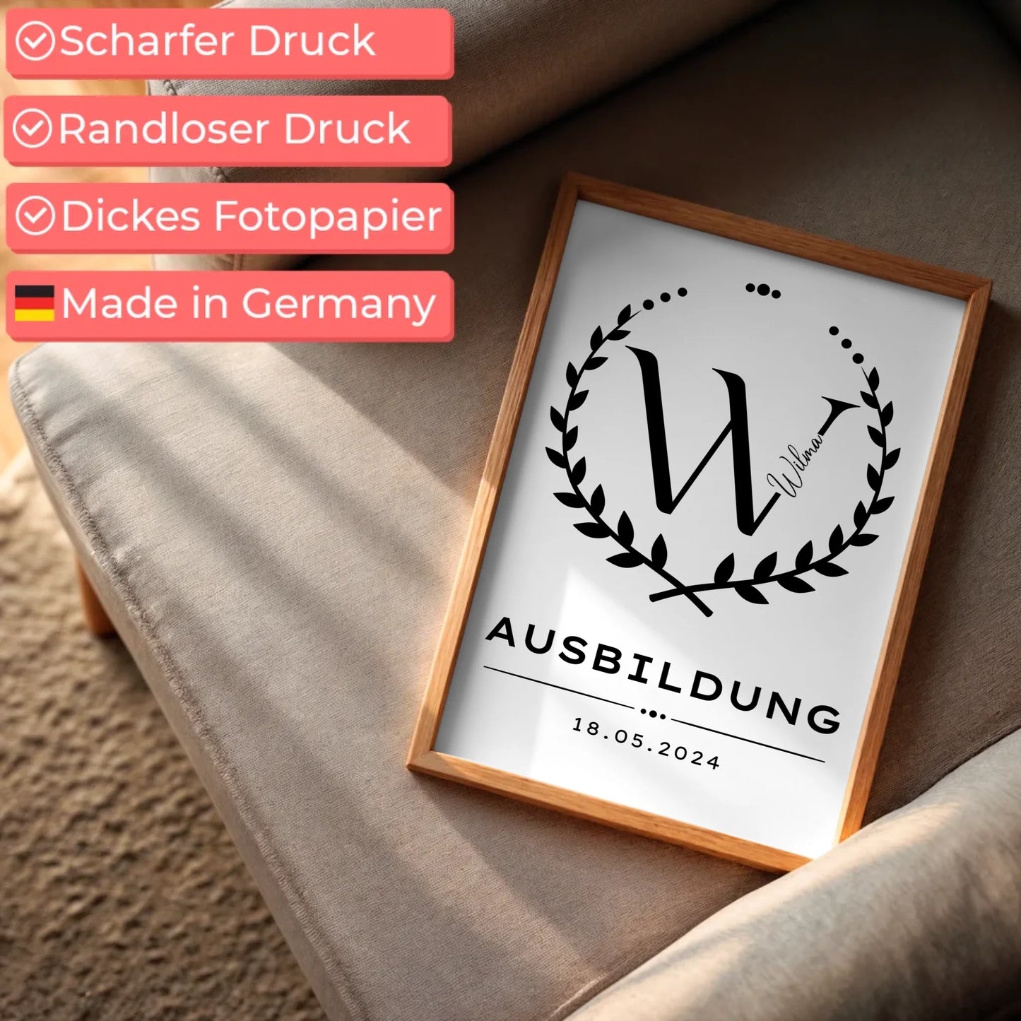 Poster Ausbildungsabschluss Geschenk Ausbildung Abschluss