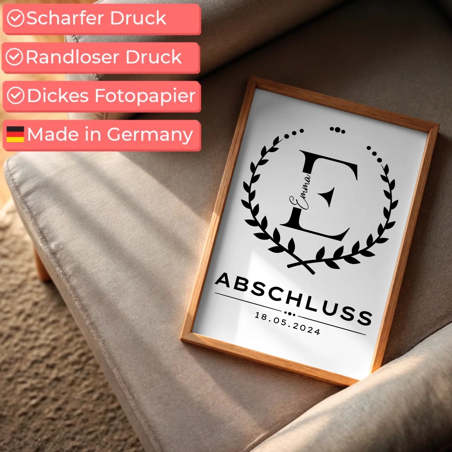 PosterGeschenk Zum Abschluss AusbildungAbschluss Wunschtext