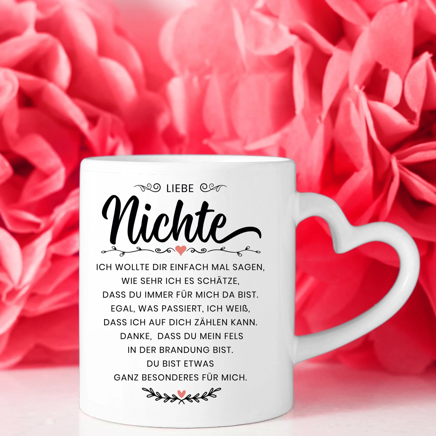 Geschenk Tasse für Nichte Einfach mal Danke personalisiert