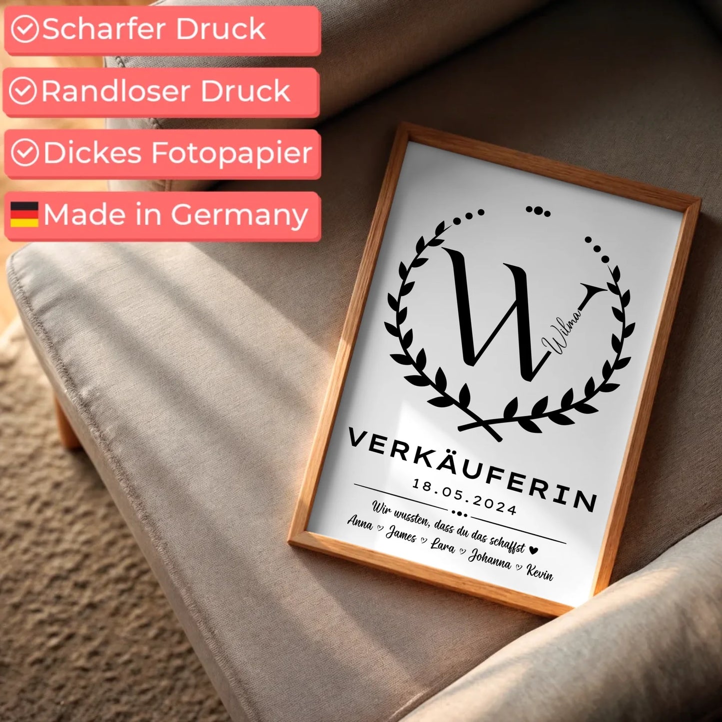 Ausbildungsabschluss Geschenk fuer Verkäuferin Poster