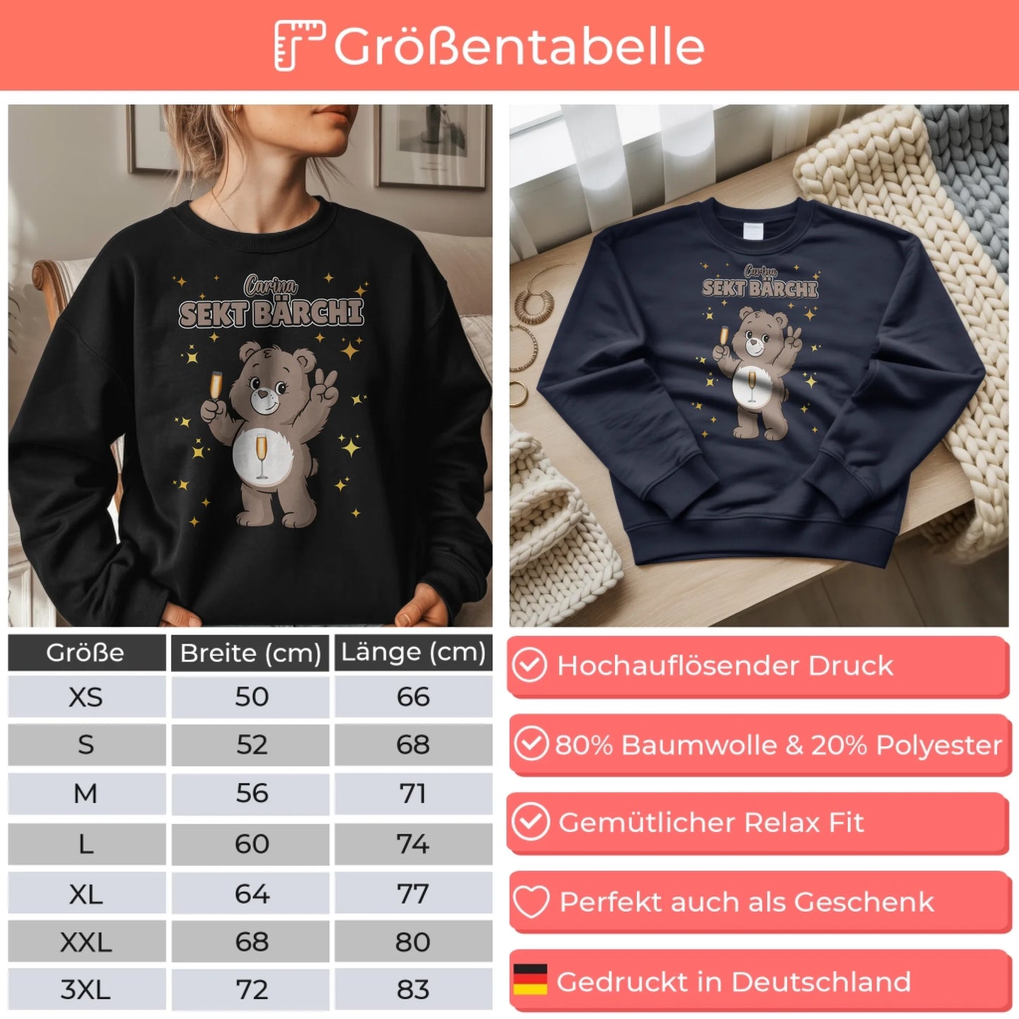 Sweatshirt SaufbÀrchi Sekt BÀrchi Sauf BÀrchi Lustiger JGA 6