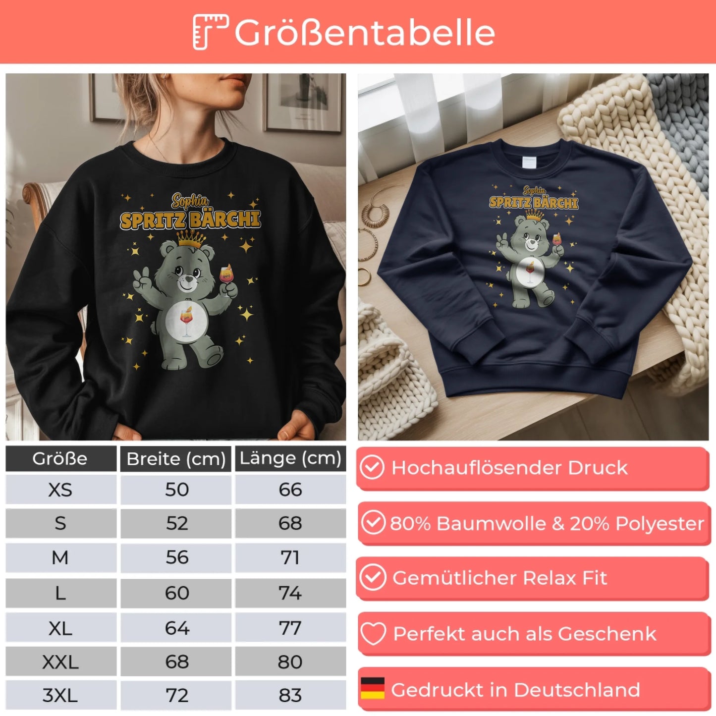 Sweatshirt Sauf BĂ€rchi Spritz BĂ€rchi SaufbĂ€rchi Lustiges Sweatshirt fĂŒr JGA 6