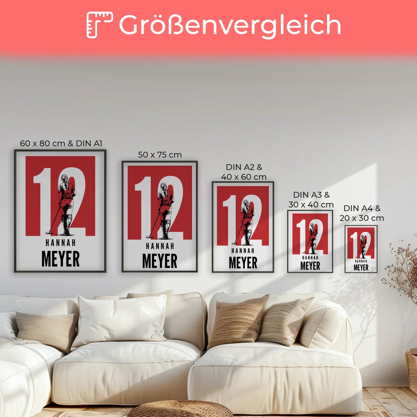 Sport Poster Polo Polospielerin Geschenk für Tocher Mama Tante Freundin