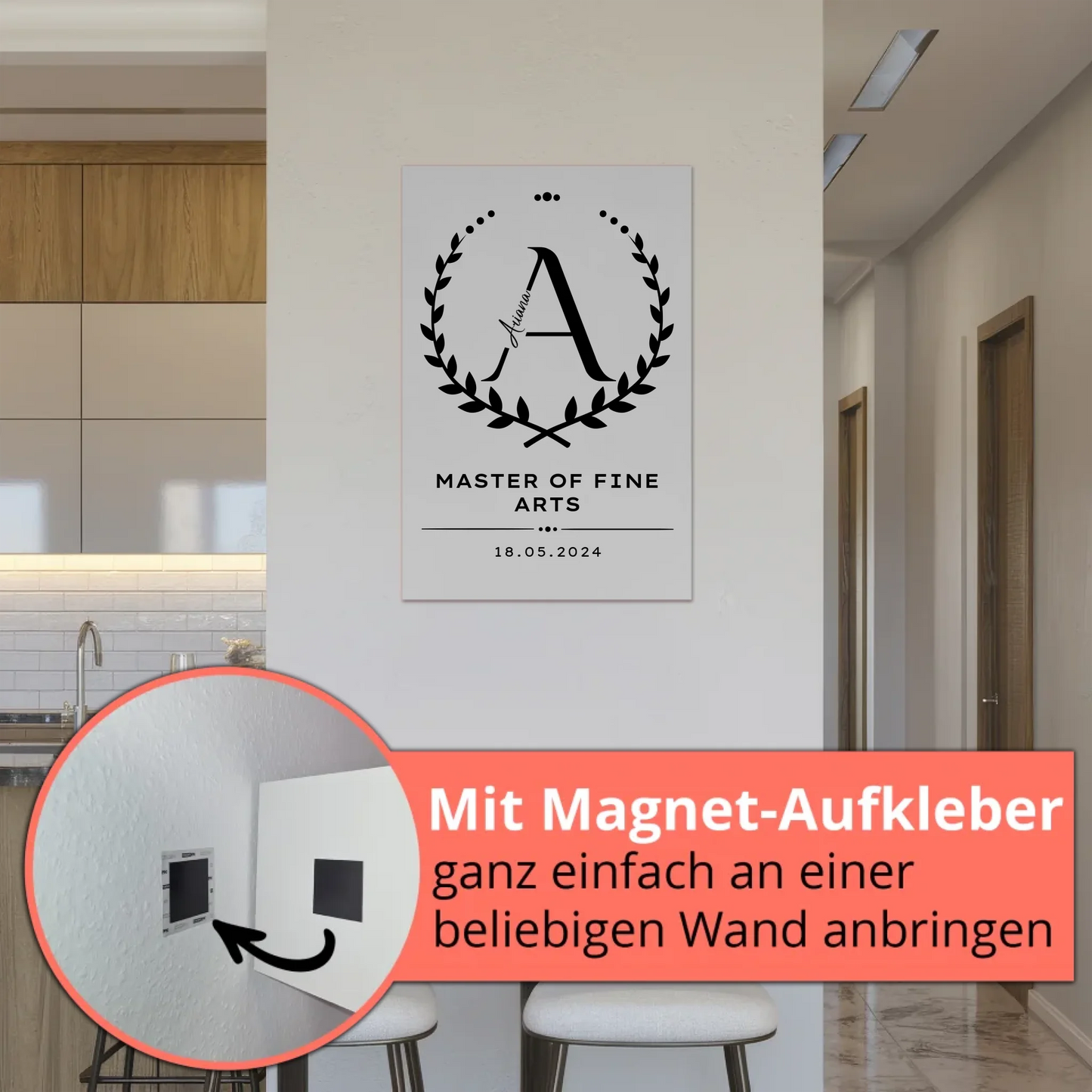 Fotoboard Magnet Poster Master Abschluss Geschenk Master Of Fine Arts
