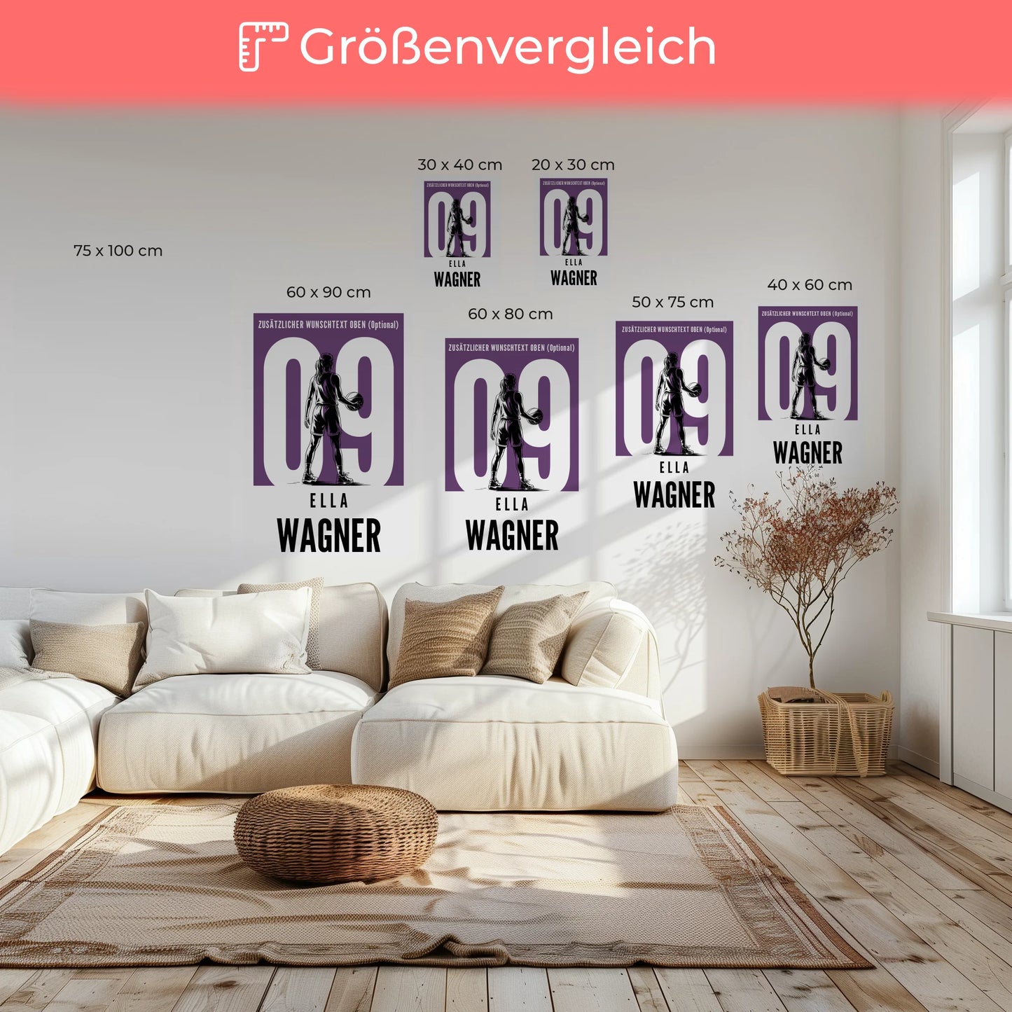 Leinwand Basketball Basketballerin Geschenk für Tochter 6