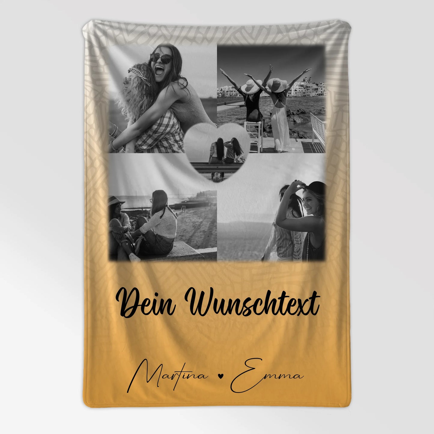 Decke mit Foto beste Freundin 4 Fotos und 1 Herz Foto Wunschtext Jeder Tag ein Abenteuer 7
