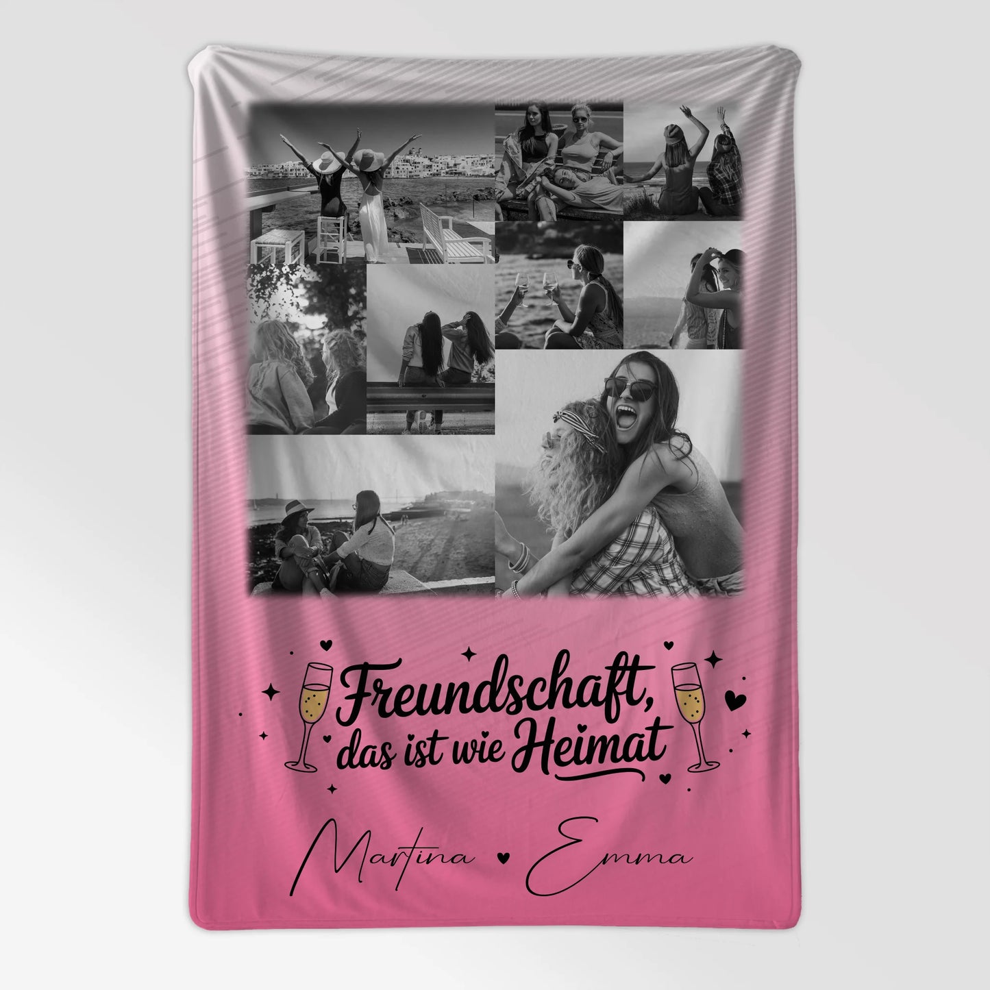 Decke mit Foto beste Freundin 9 Fotos Freundschaft ist Heimat personalisiertes Geschenk 7