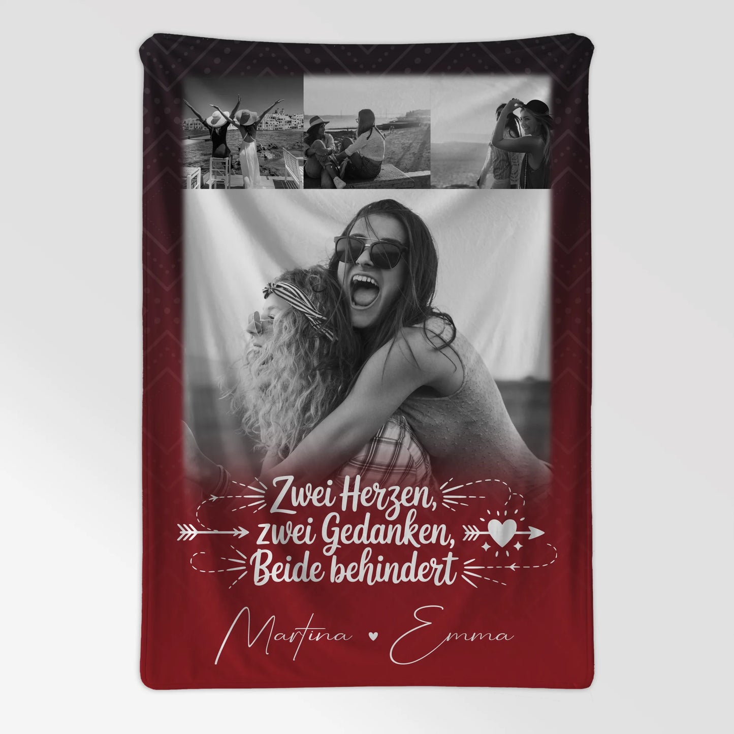 Personalisierte Decke für beste Freundin mit 4 Fotos Mütter sind wie Knöpfe Geschenk 7