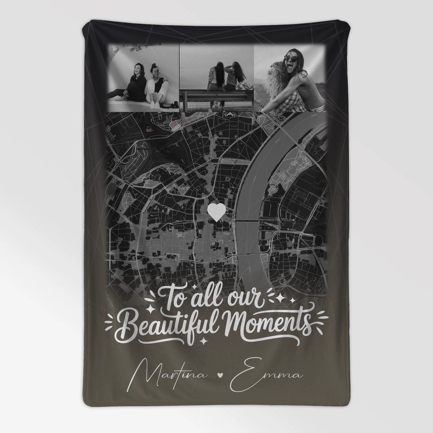 Decke beste Freundin mit 4 Fotos und Karte personalisiertes Geschenk 7