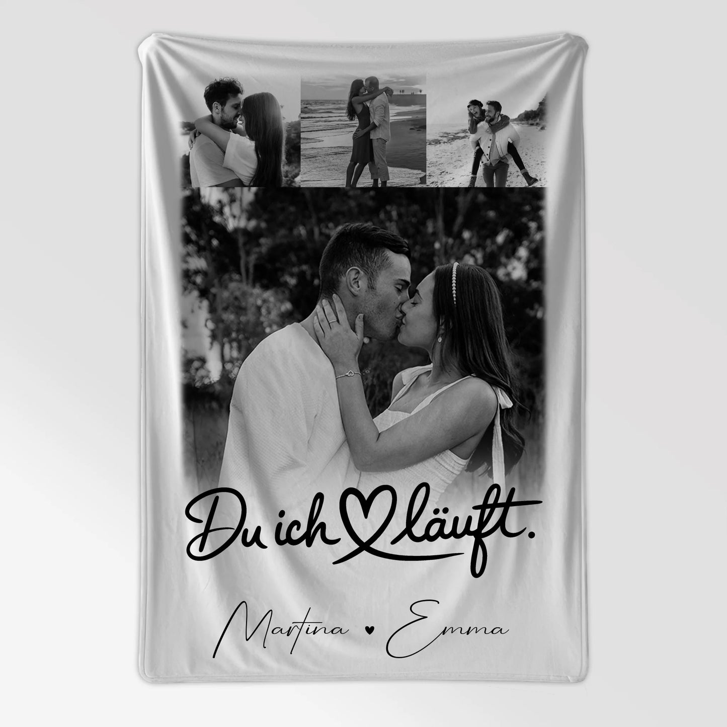 Personalisierte Kuscheldecke Mit Namen 4 Fotos Du Ich Läuft Perfektes Geschenk für Paare 7
