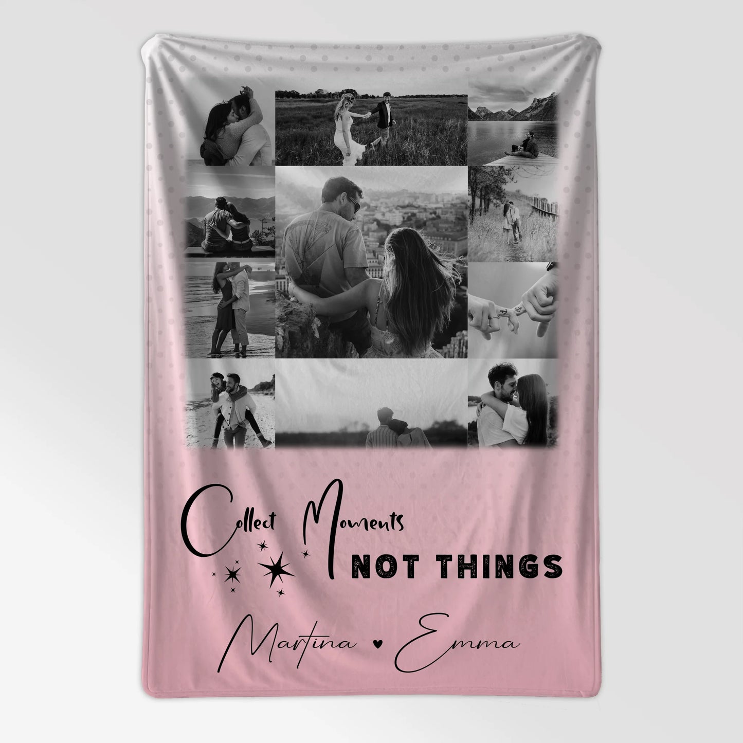 Personalisierte Namensdecke mit 11 Fotos Collect Moments Not Things Geschenk 7