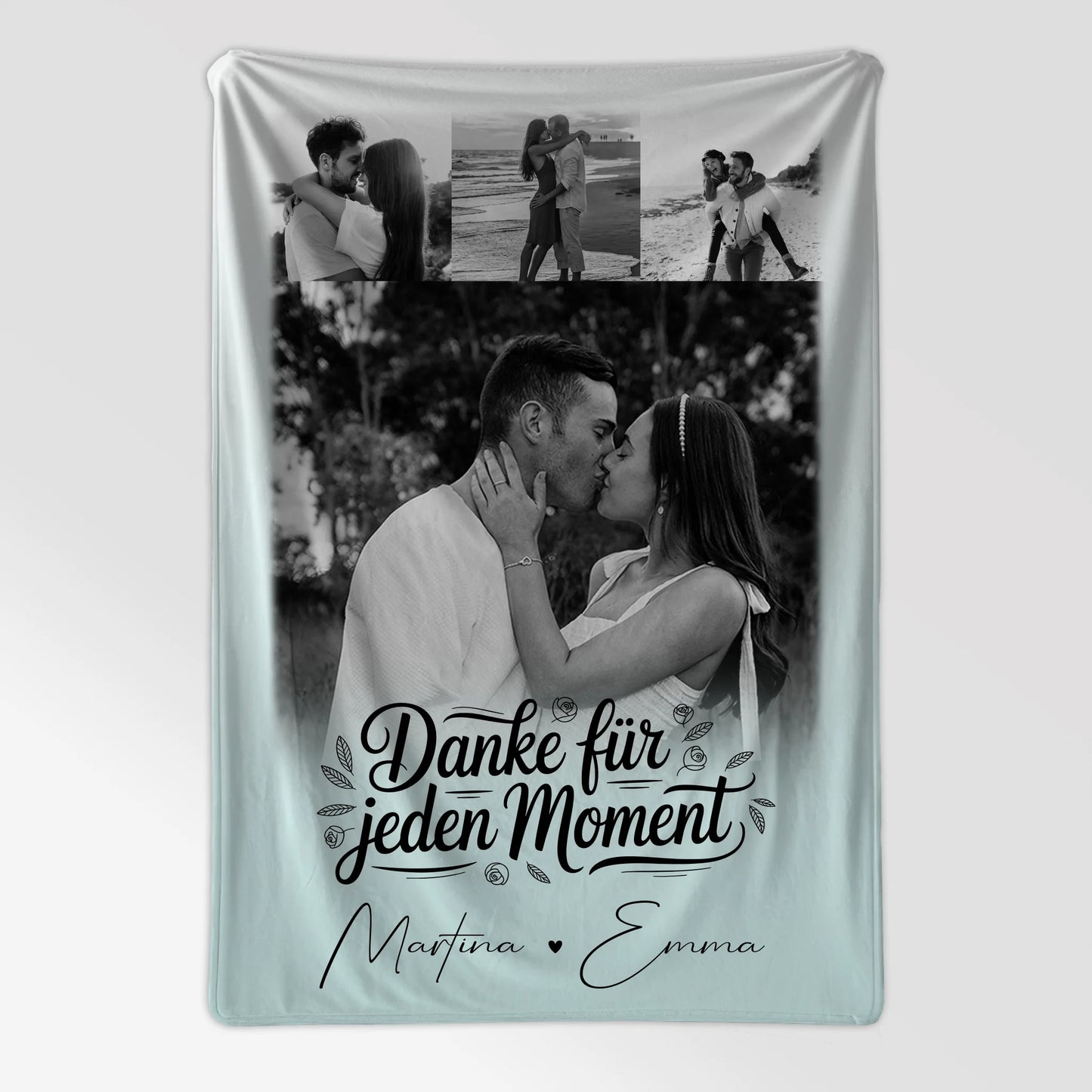 Personalisierte Kuscheldecke Mit Namen und 4 Fotos – Perfentes Geschenk für Jeden Anlass 7