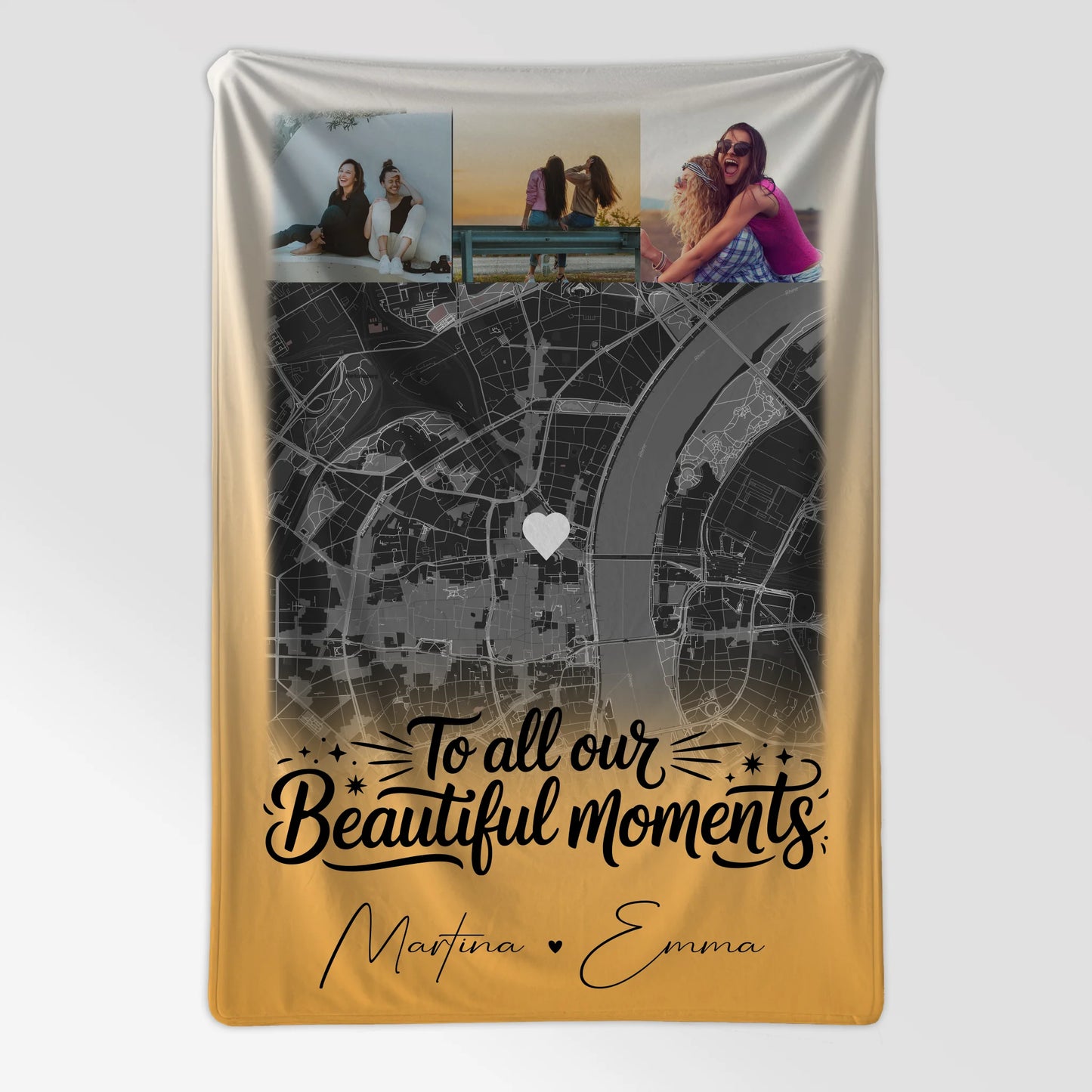 Personalisierte Kuscheldecke Mit Namen 4 Fotos und Karte Perfektes Geschenk für Jeden 7