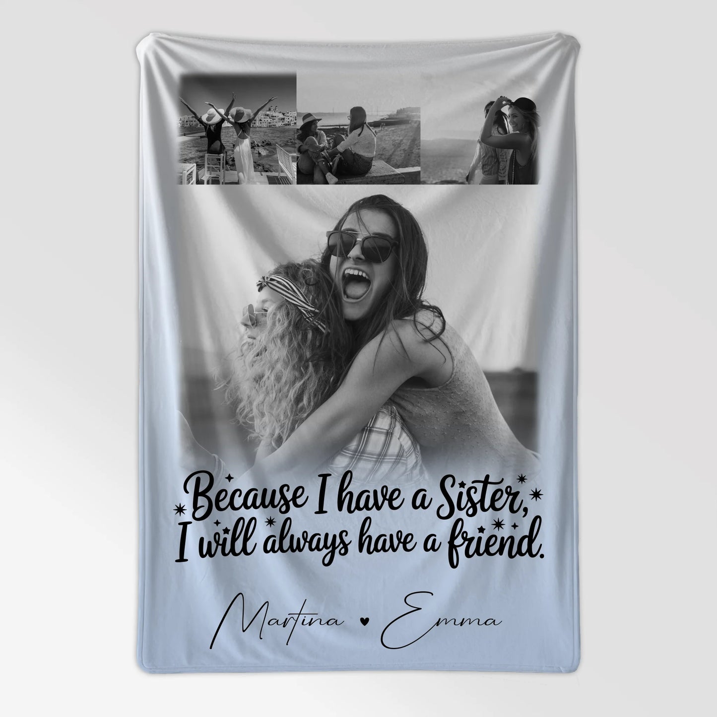 Personalisierte Kuscheldecke Mit Namen 4 Fotos I Will Always Have a Friend Geschenkidee 7