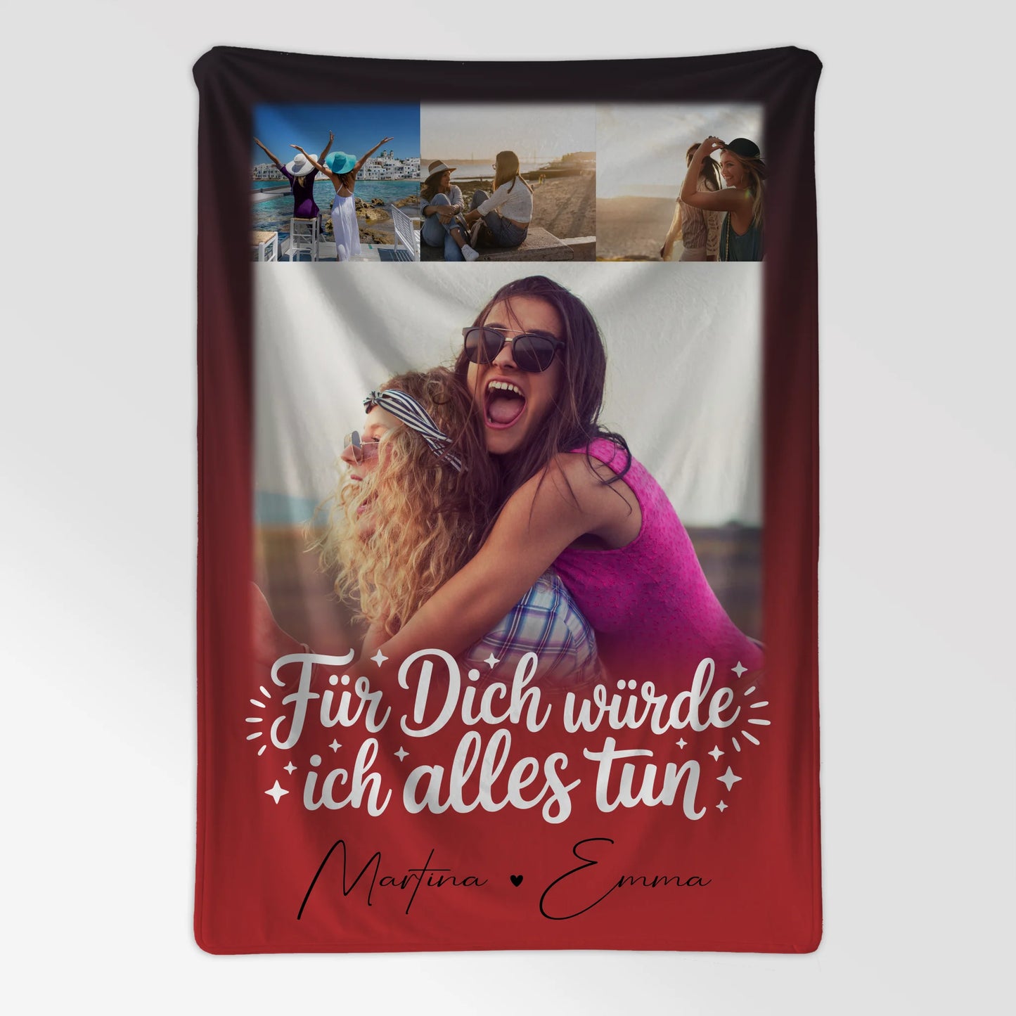 Kuscheldecke Mit Namen 4 Fotos Für dich würde ich alles tun personalisiertes Geschenk 7