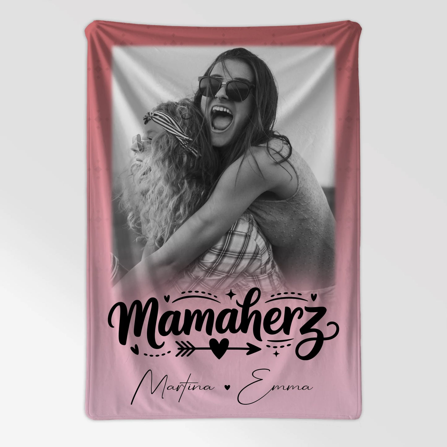Personalisierte Mama Decke mit 1 Foto und Text Schön dass es dich gibt für besondere Geschenke 7