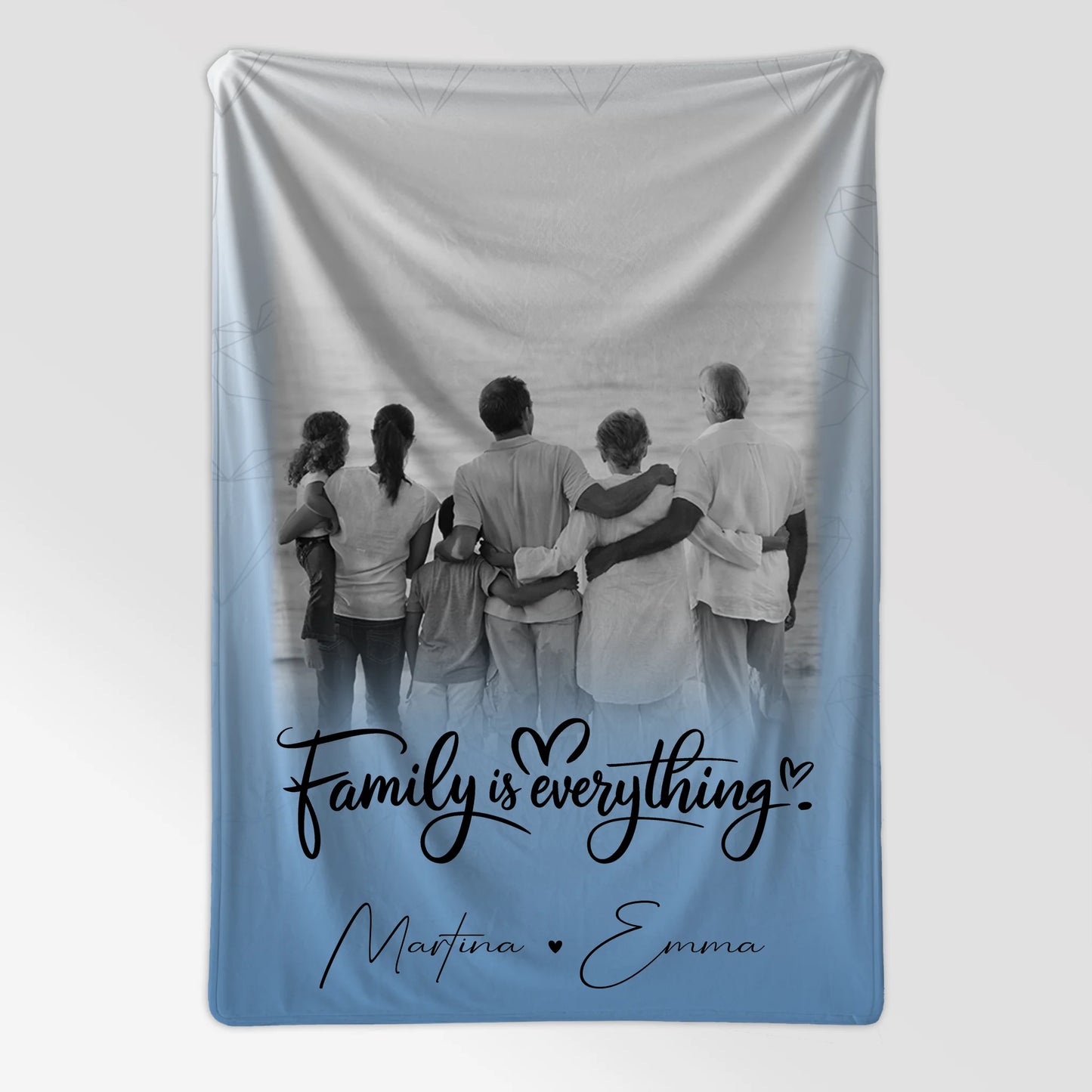 Decke Mit Namen 1 Foto Family Is Everything Personalisiertes Geschenk für Familie 7