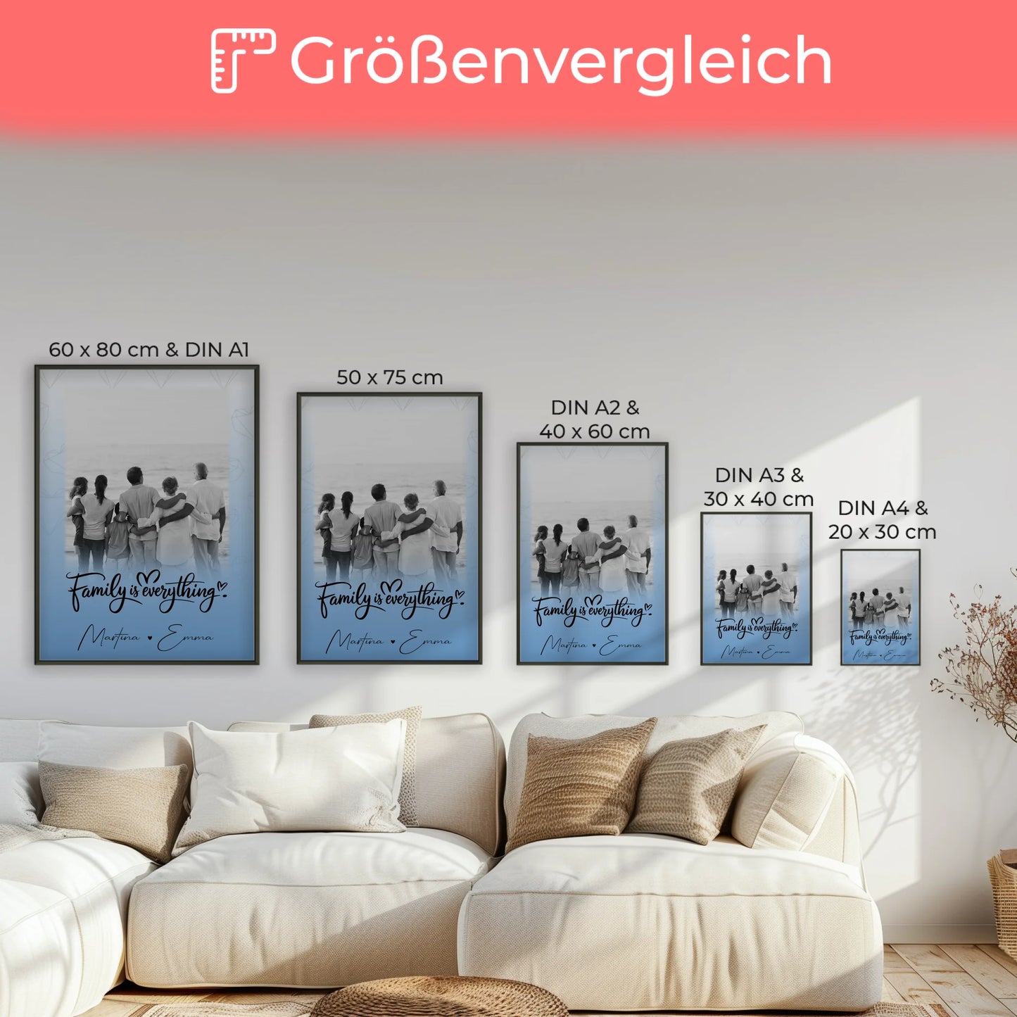 Personalisiertes Familienposter Mit Namen 1 Foto Family Is Everything Geschenk