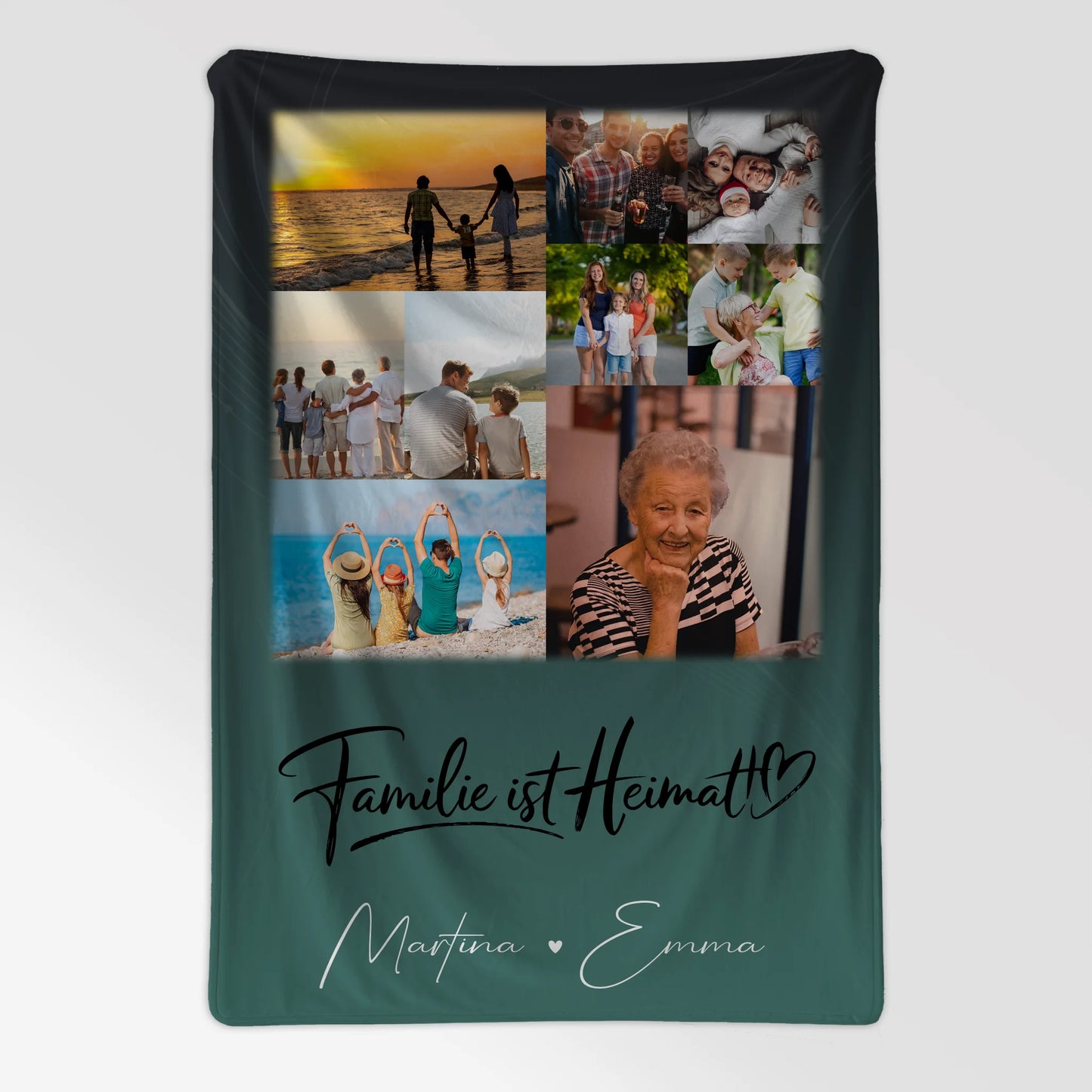 Personalisierte Decke Mit Namen 9 Fotos Familie Ist Heimat Geschenk 7