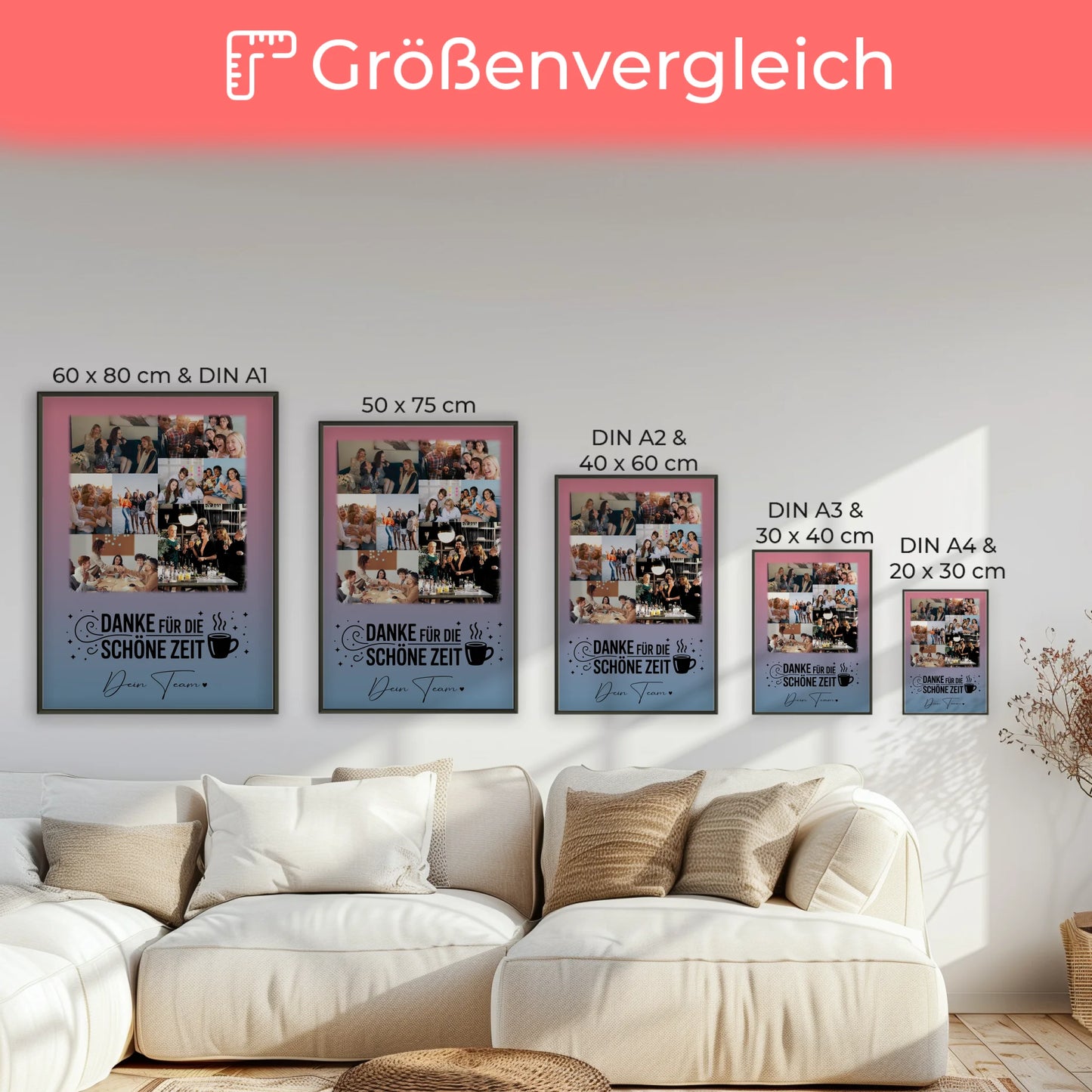 Abschied Kollegin Poster mit 9 Fotos Ein Leben lang an deiner Seite