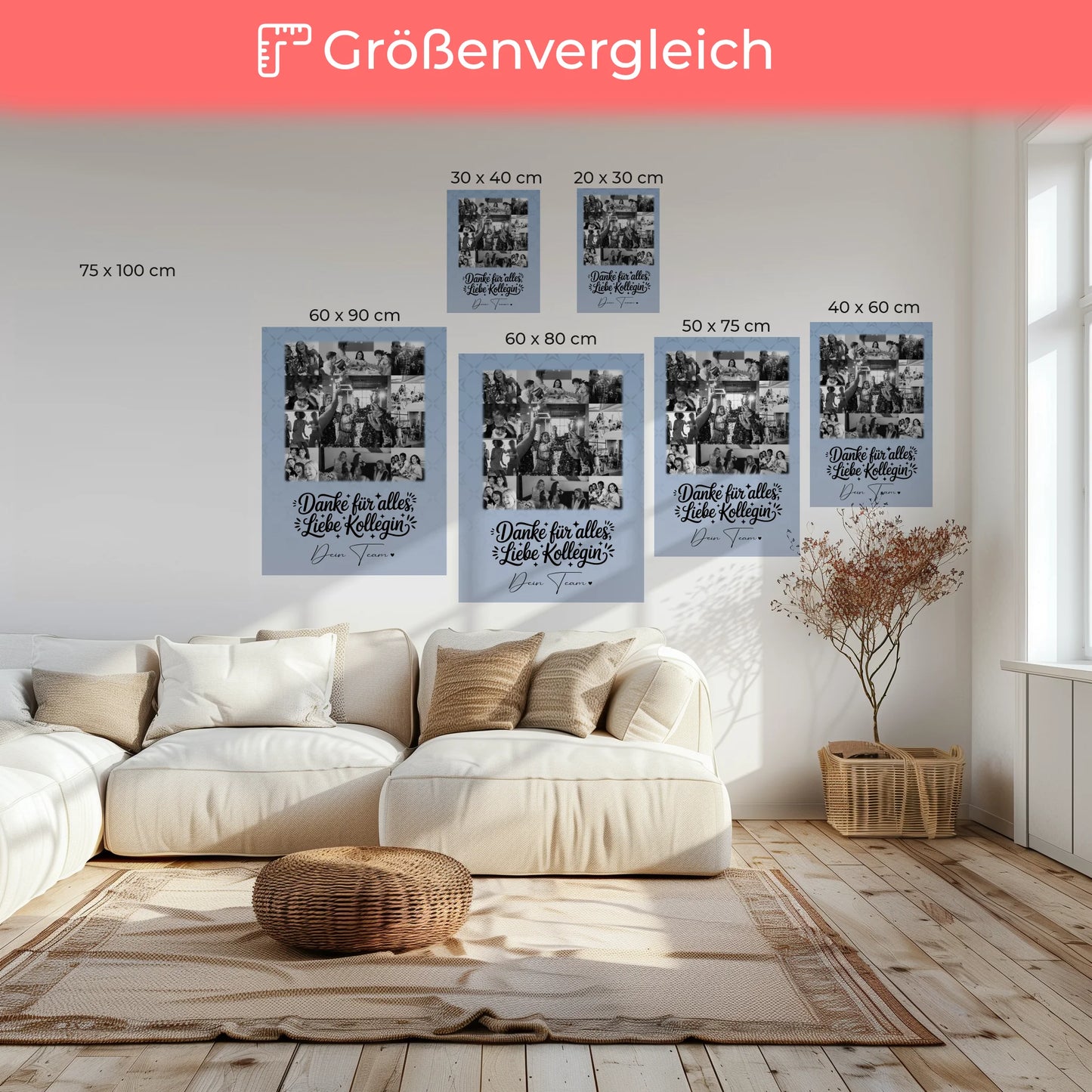 Leinwand Personalisiert mit 11 Fotos Life is better with you in it Geschenkidee 6
