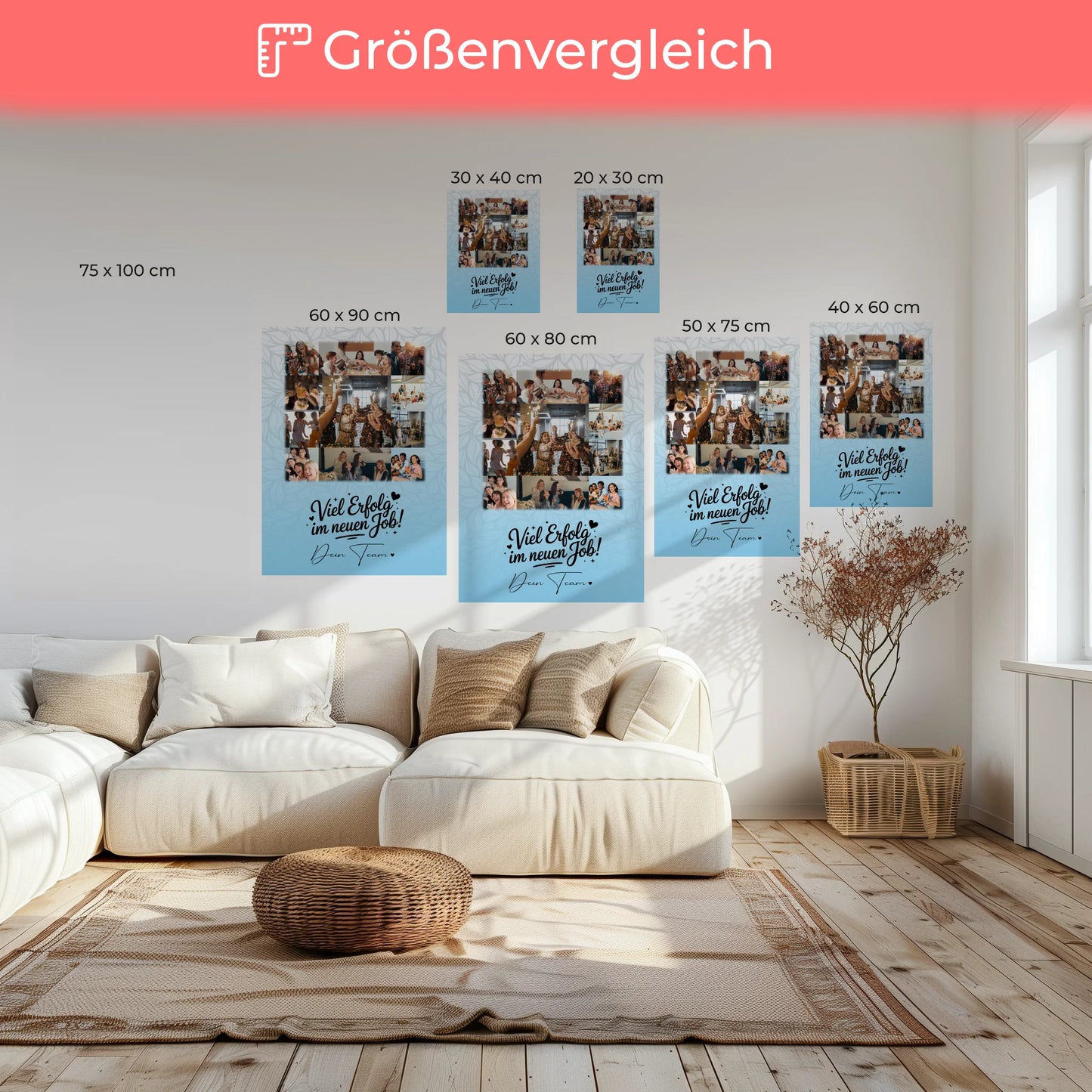 Personalisierte Leinwand Bild mit 11 Fotos You are my sunshine on a cloudy day Geschenk 6