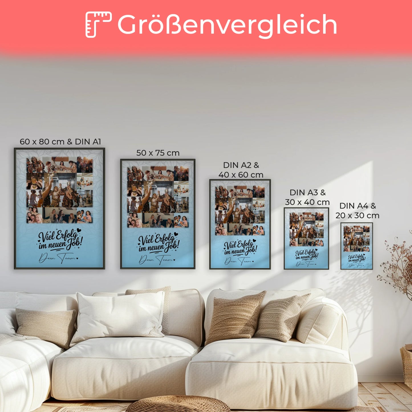 Abschiedsgeschenk Kollegin Poster mit 11 Fotos You are my sunshine on a cloudy day