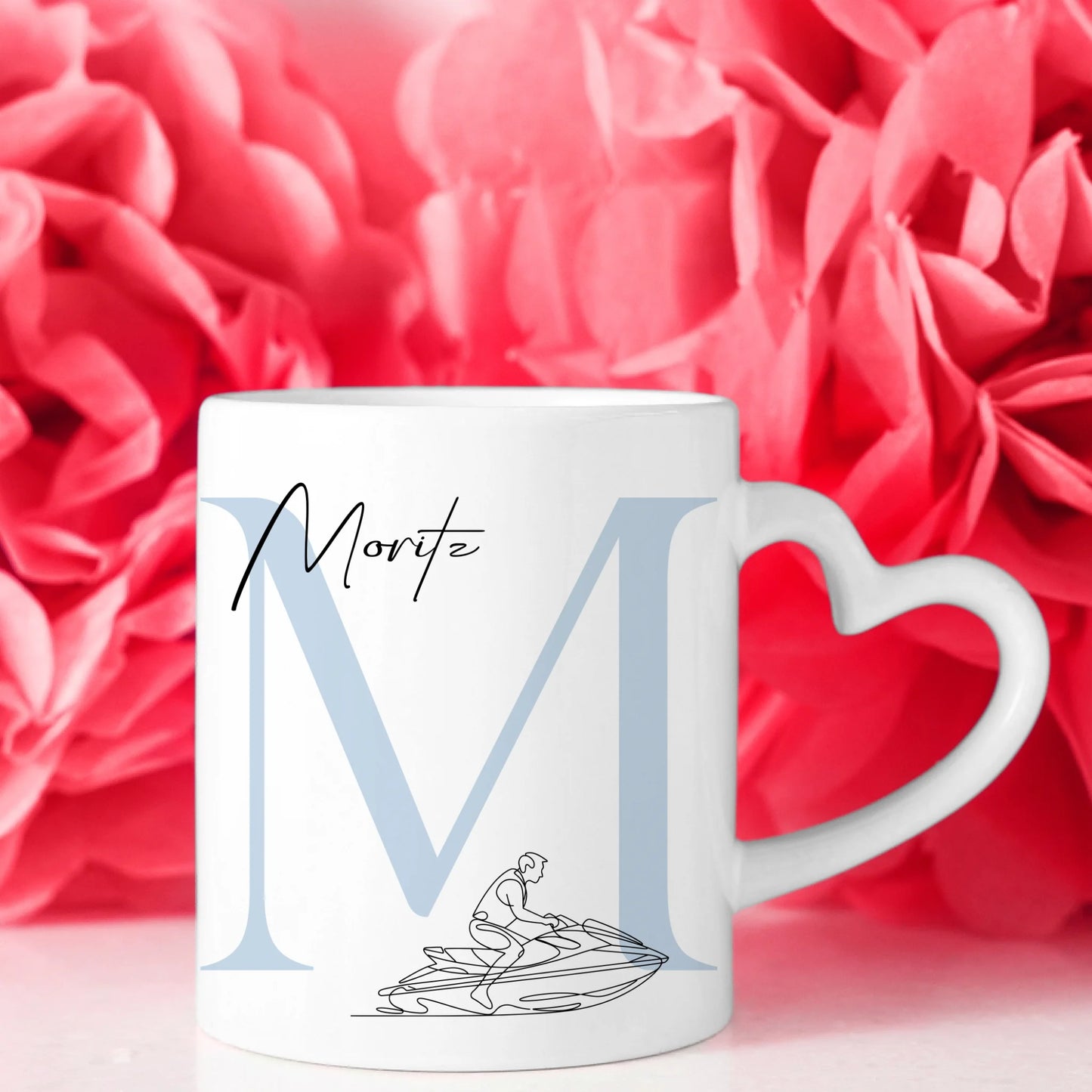 Personalisierte Tasse Mit Name Und Lineart Jetskifahren Jetskifahrer Geschenk 8