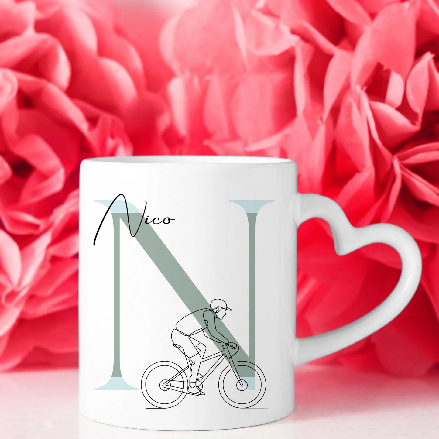 Ausgefallene Tassen Mit Name Lineart Mountainbiken Mountainbiker Personalisiert 8