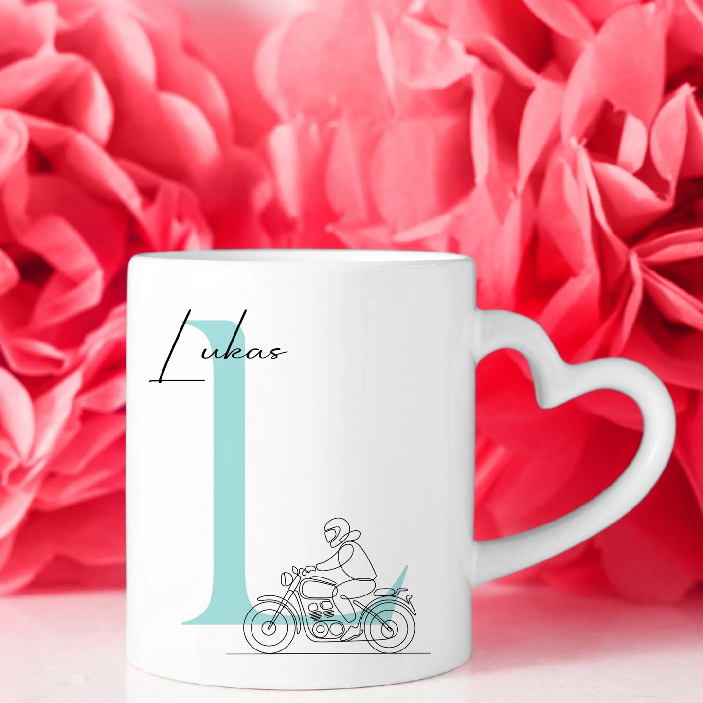 Ausgefallene Tassen Mit Name Lineart Motorradfahren Motorradfahrer Personalisiertes Geschenk 8