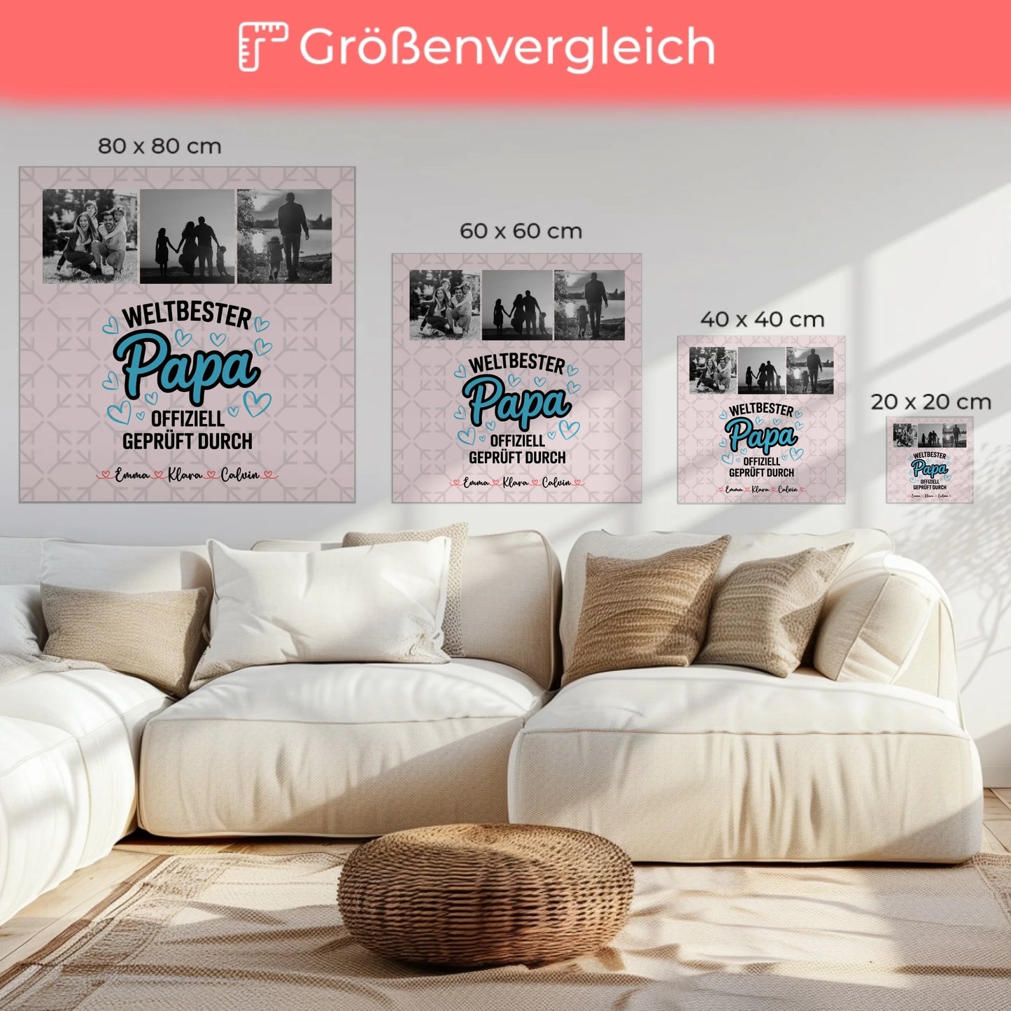 Fotocollage Großes Bild Aus Vielen Kleinen Papa Weltbester Papa Offiziell Geprüft Durch 6