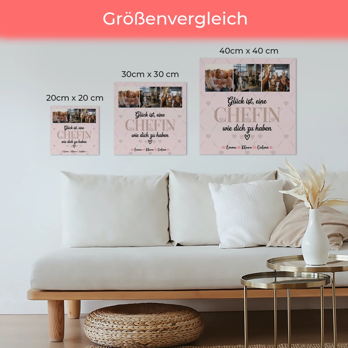 Personalisierte Magnetposter Fotoboard Fotocollage für Chefin Glück Ist eine Chefin Wie Dich Zu Haben