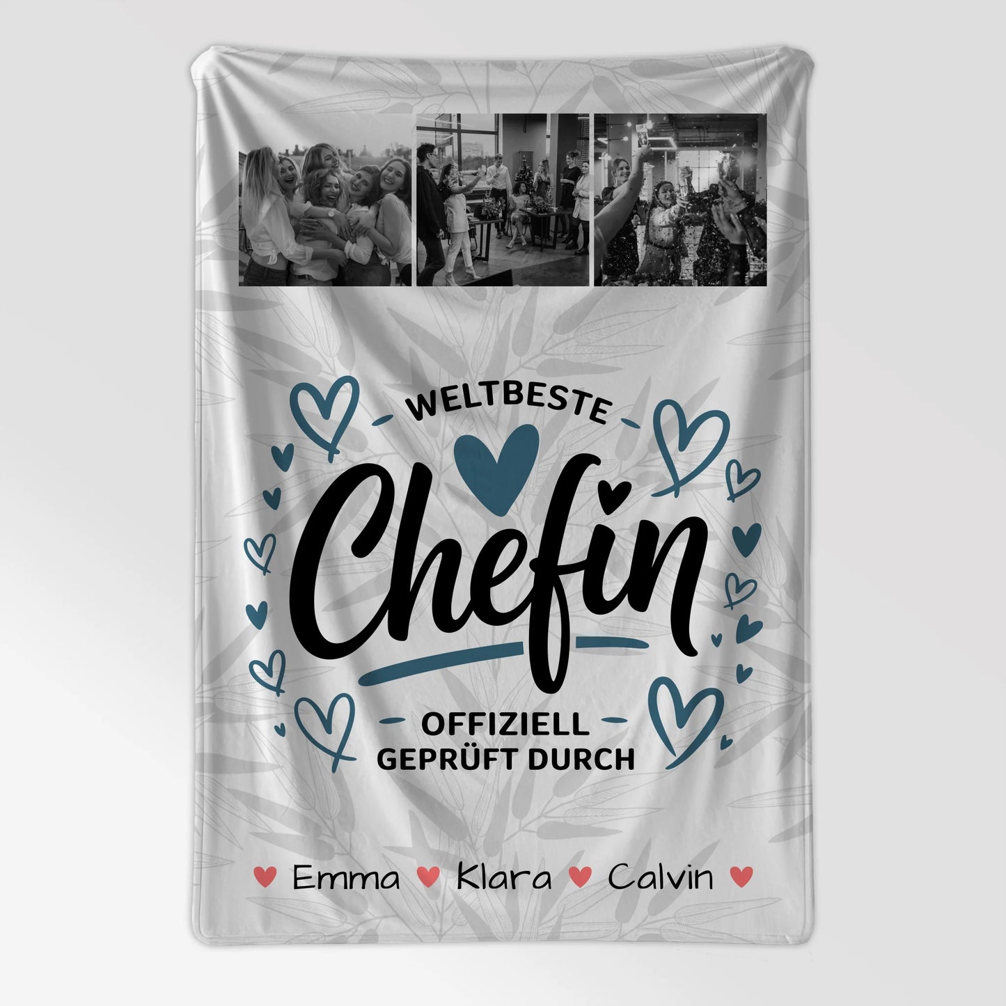 Decke Mit Namen Geschenk Fotocollage Chefin Weltbeste Chefin Offiziell Geprüft Durch 7