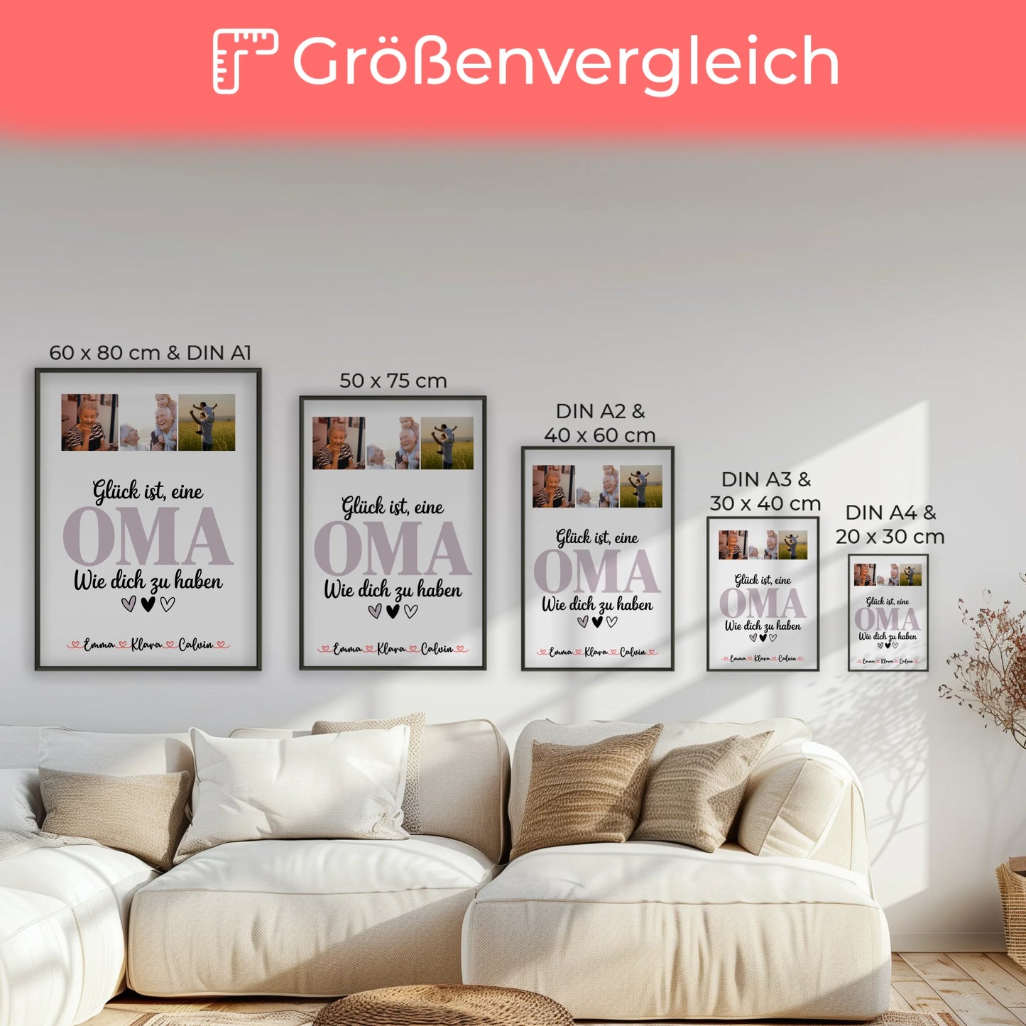 Personalisiertes Poster Oma Fotocollage Oma Glück Ist eine Oma Wie Dich Zu Haben Geschenk für Oma