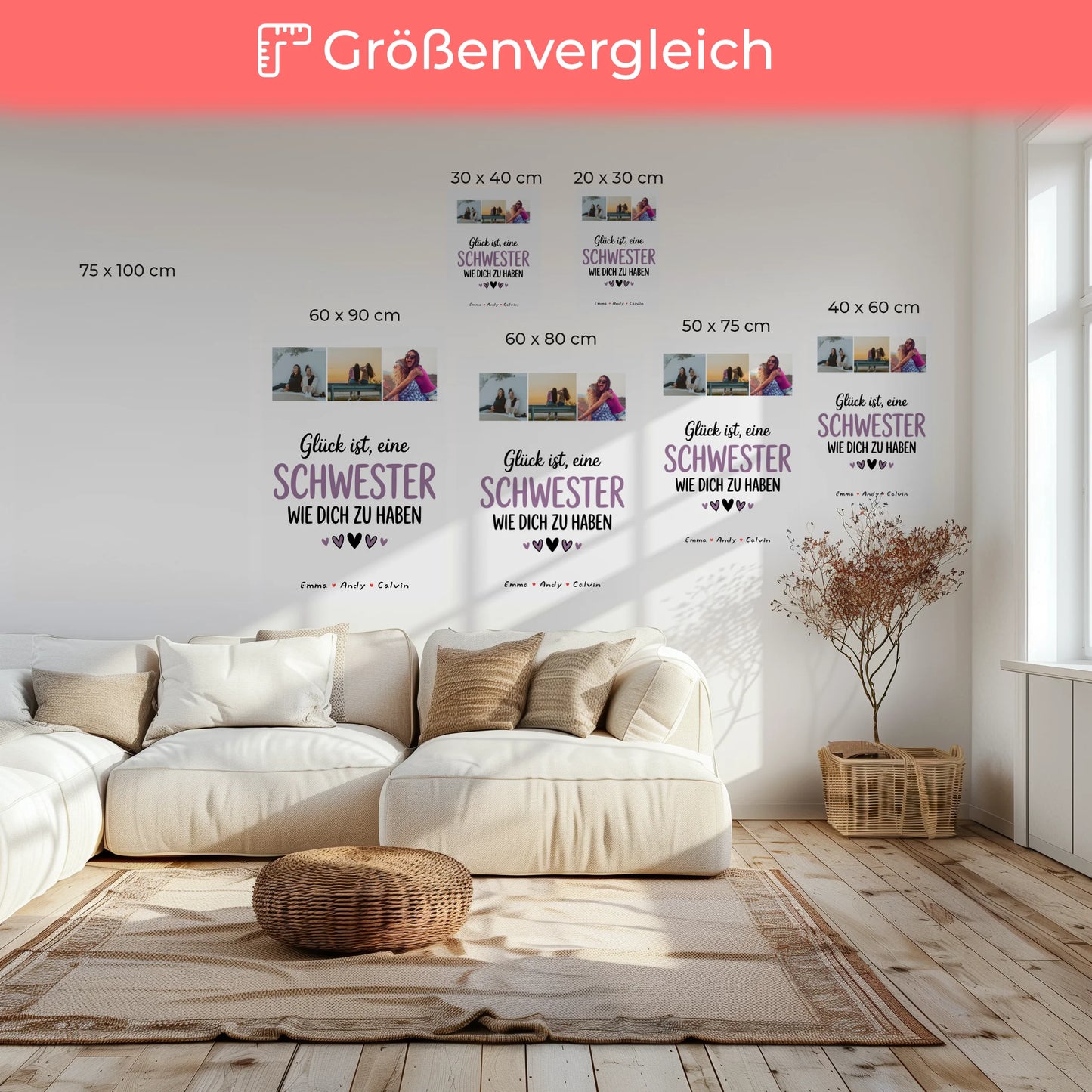 Schwester Leinwand Fotocollage Glück Ist eine Schwester Wie Dich Zu Haben Geschenk 6
