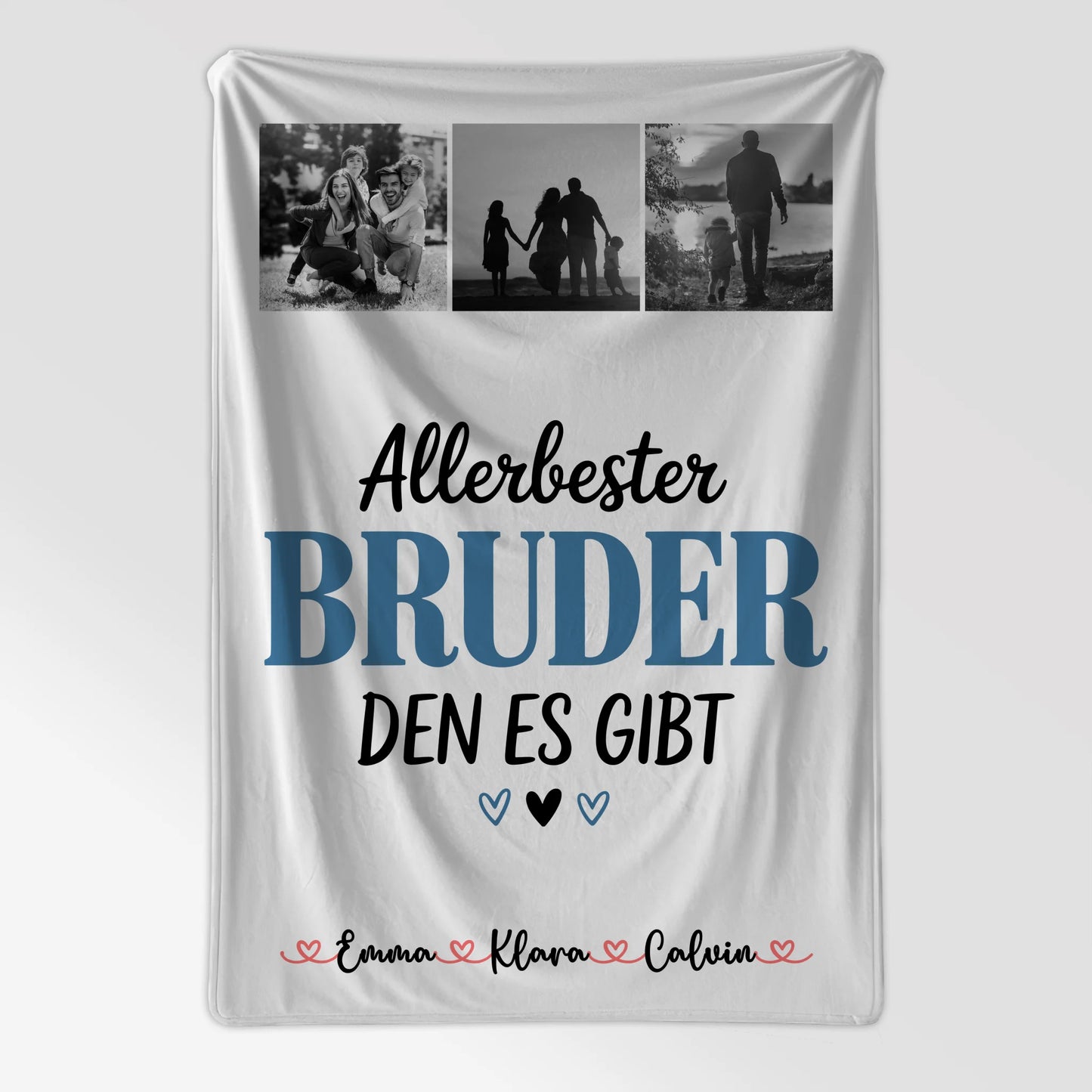 Kuscheldecke Mit Namen Geschenk Fotocollage Bruder Allerbester Bruder Den Es Gibt Personalisiert 7