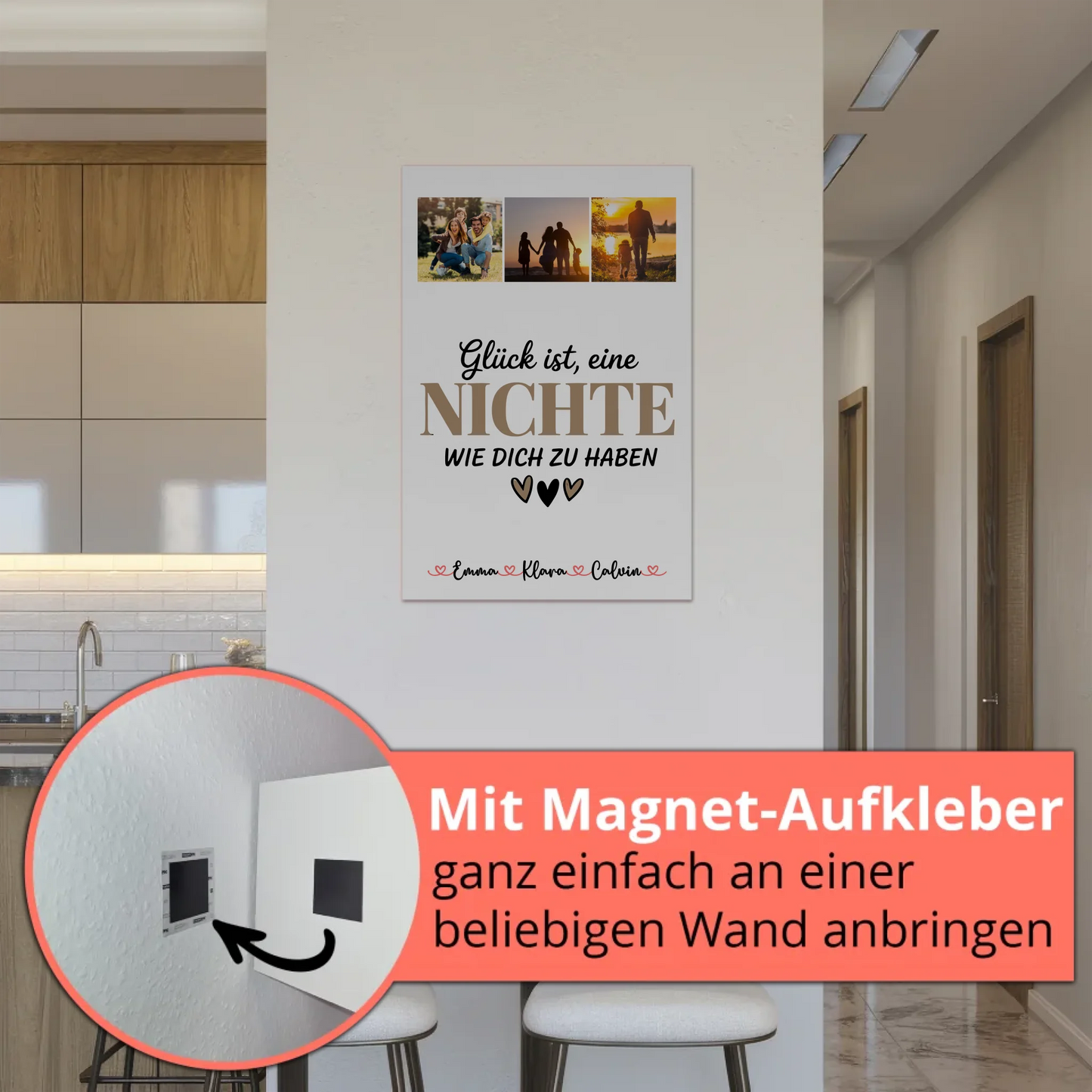 Personalisierte Fotoboard Magnet Wandbild Fotocollage Nichte Glück Ist eine Nichte Wie Dich Zu Haben