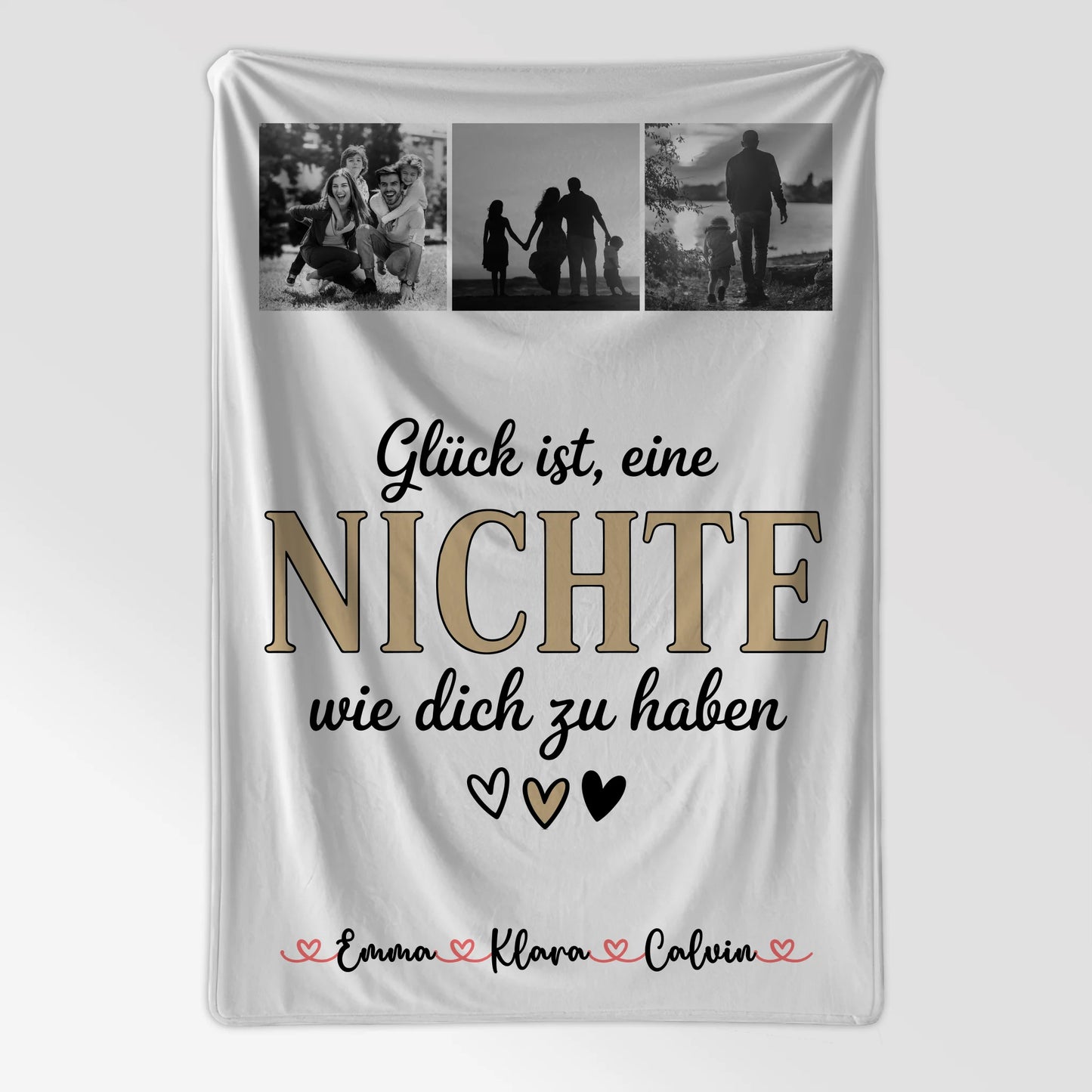 Personalisierte Decke Mit Namen Fotocollage für Nichte Glück Ist eine Nichte Wie Dich Zu Haben Geschenk 7