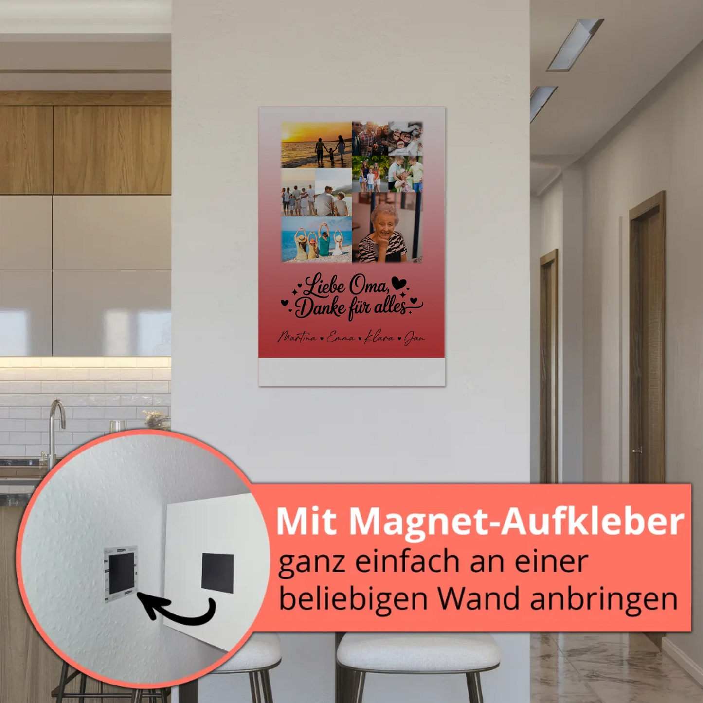 Oma Plakat mit 9 Fotos Liebe Oma Danke für alles personalisiertes Geschenk