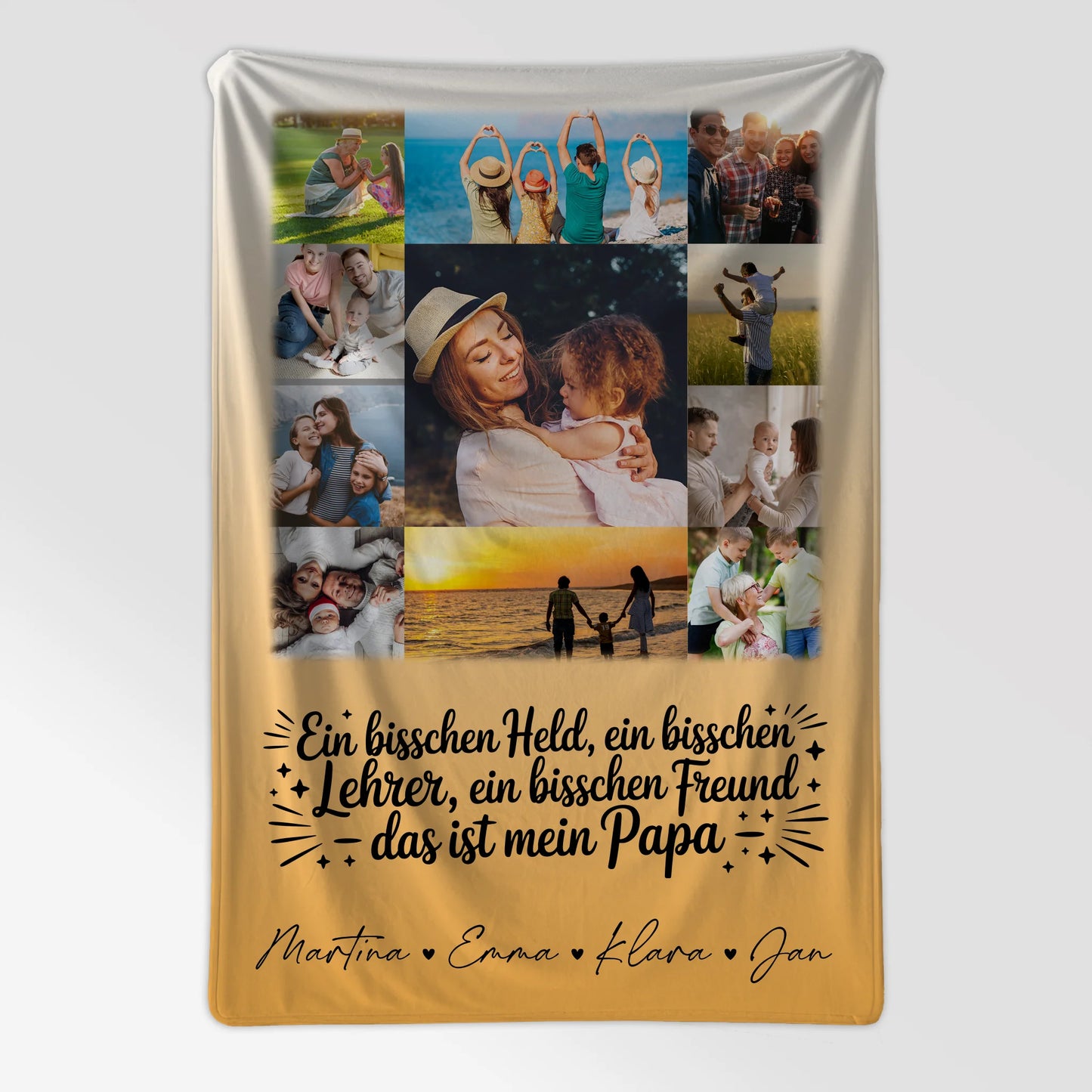 Personalisierte Decke Mit Namen mit 11 Fotos für Held Beschützer Freund Mein Bruder 7