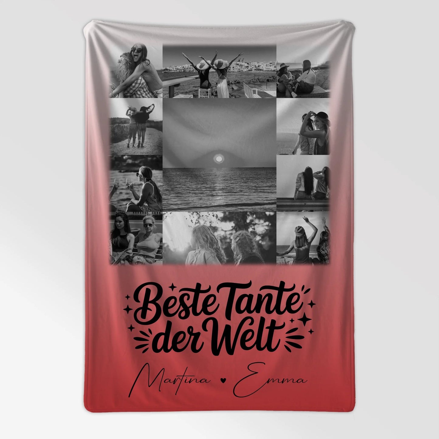 Personalisierte Kuscheldecke mit Namen & Fotos – Beste Tante Geschenk 7