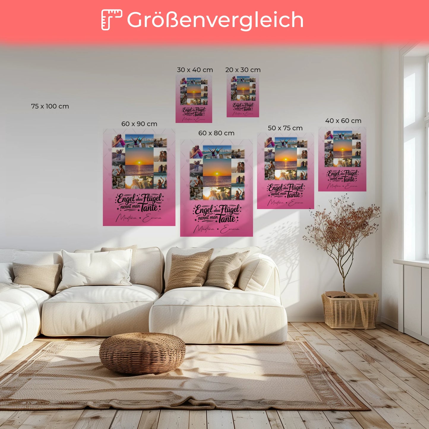 Personalisierte Fotocollage Großes Bild aus Vielen Kleinen mit 11 Fotos Bruder ist ein Engel 6