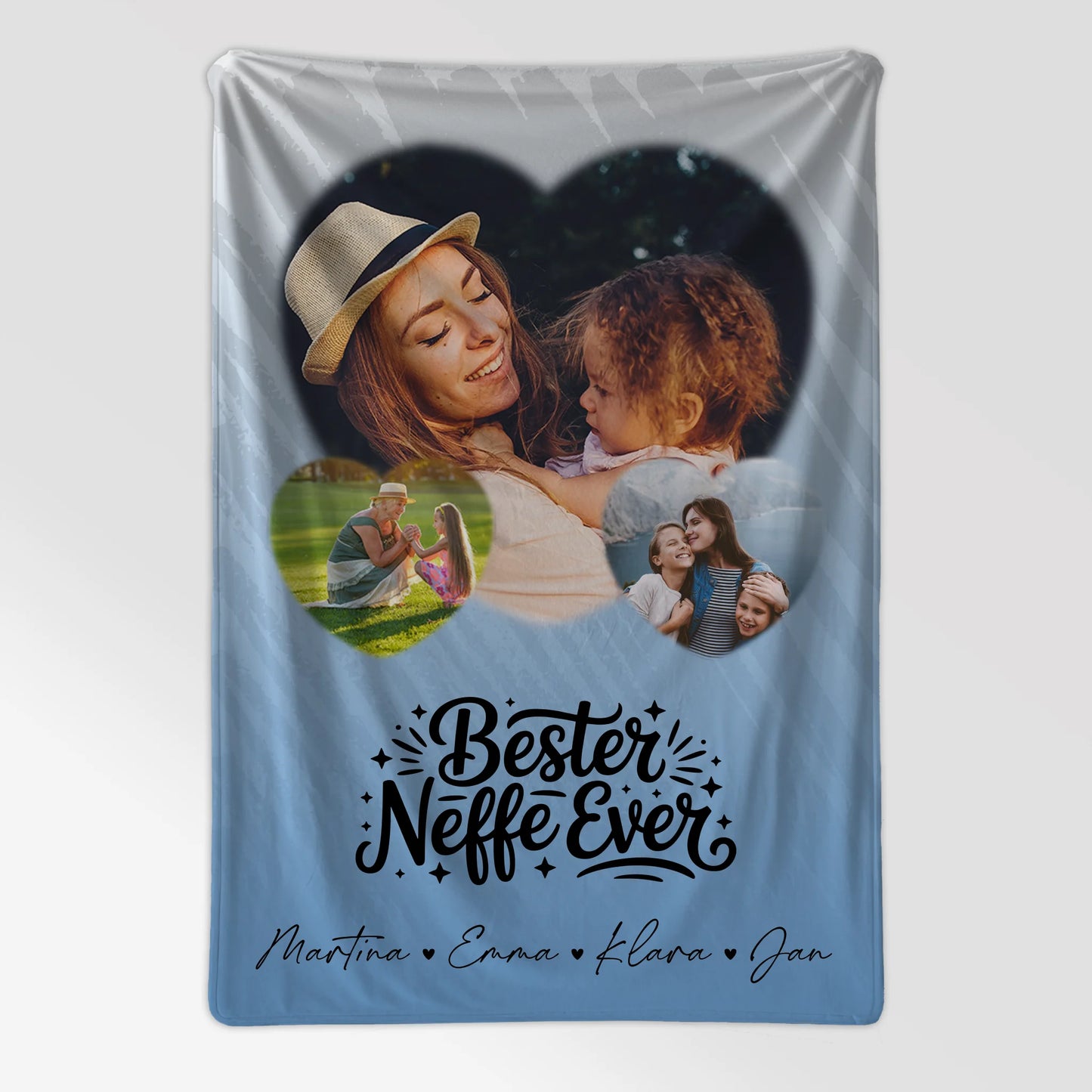 Personalisierte Kuscheldecke Mit Namen 3 Herz Fotos Bester Neffe Ever Geschenk 7